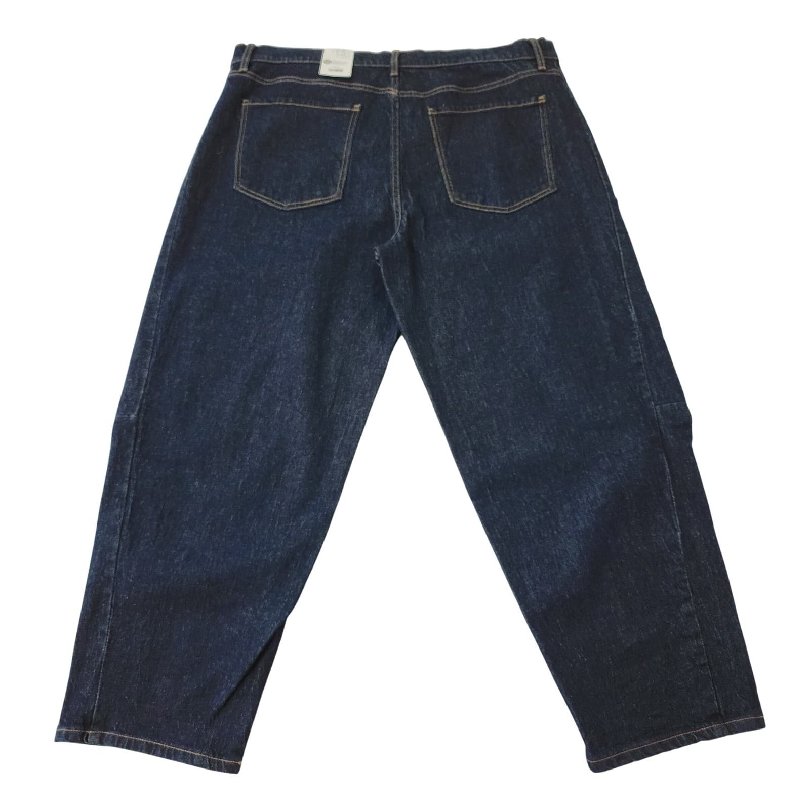 NWT Time and Tru Womens Balloon Jeans Dark Wash High Rise Denim Size 20 - Thumbnail 2