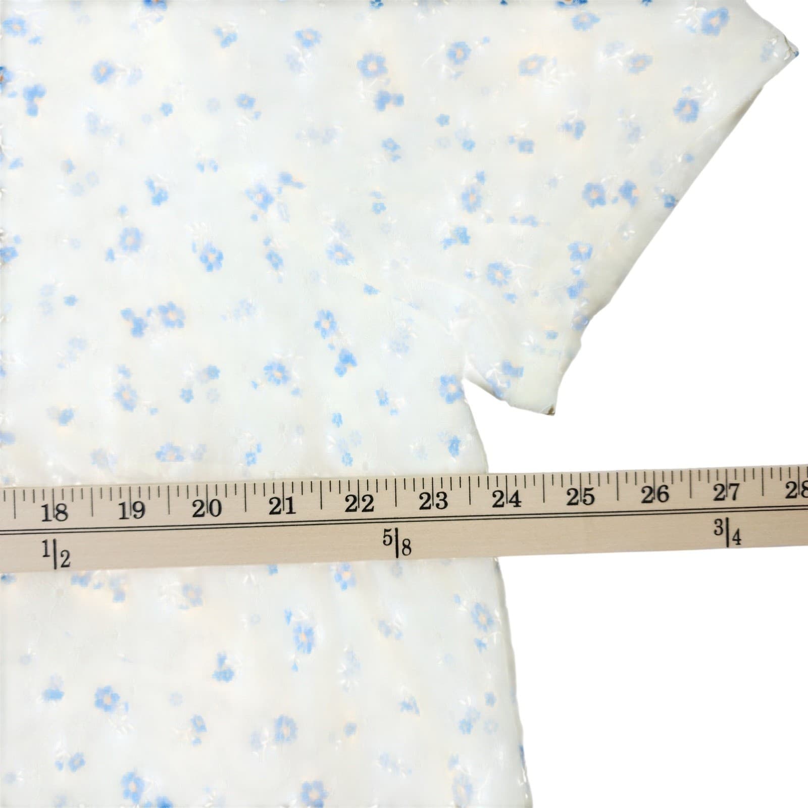 1.STATE Womens 2X Blue Floral Eyelet Button Front V-Neck Short Sleeve Blouse - Thumbnail 5
