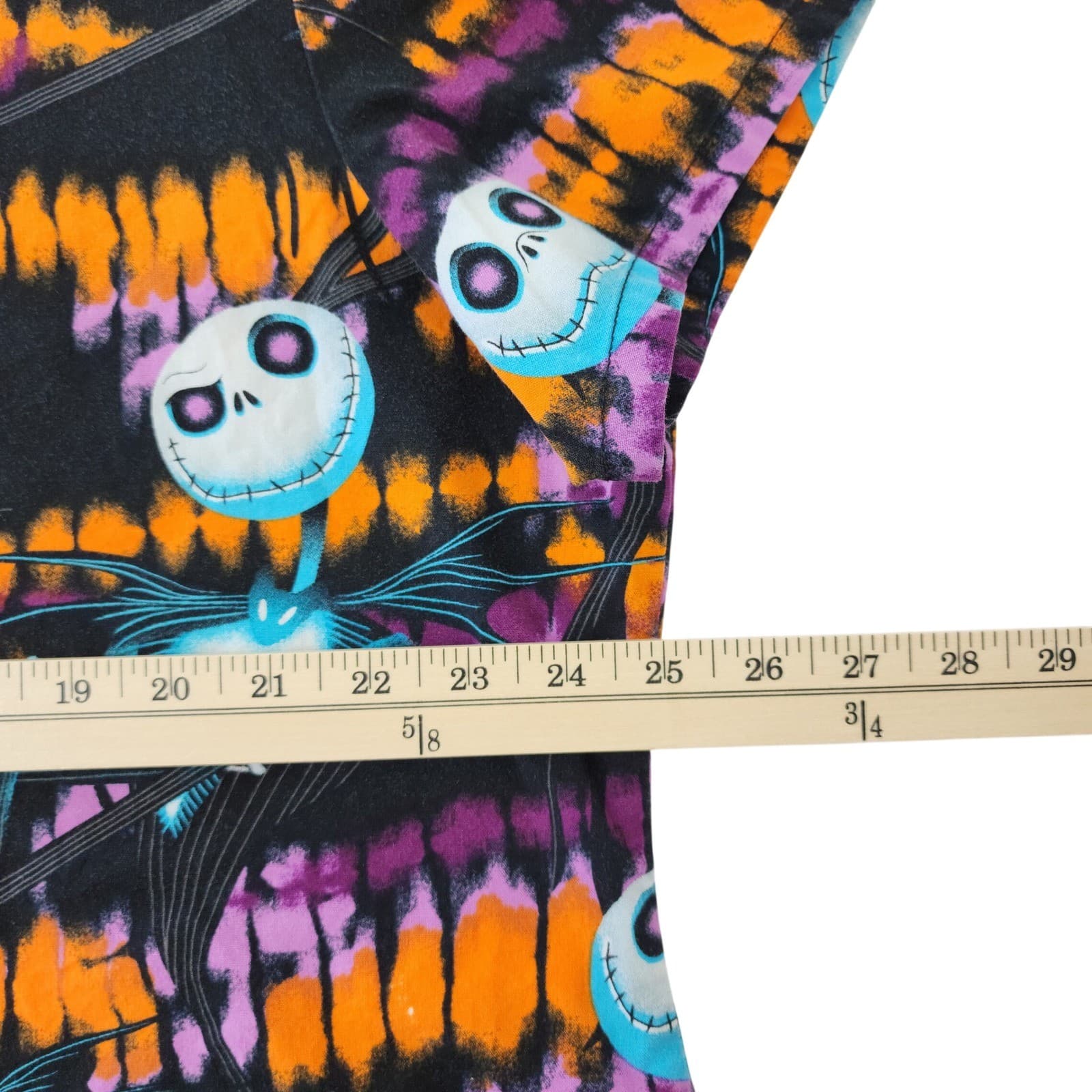 Disney Nightmare Before Christmas Jack Skellington Tie Dye Scrub Top XL - Thumbnail 4