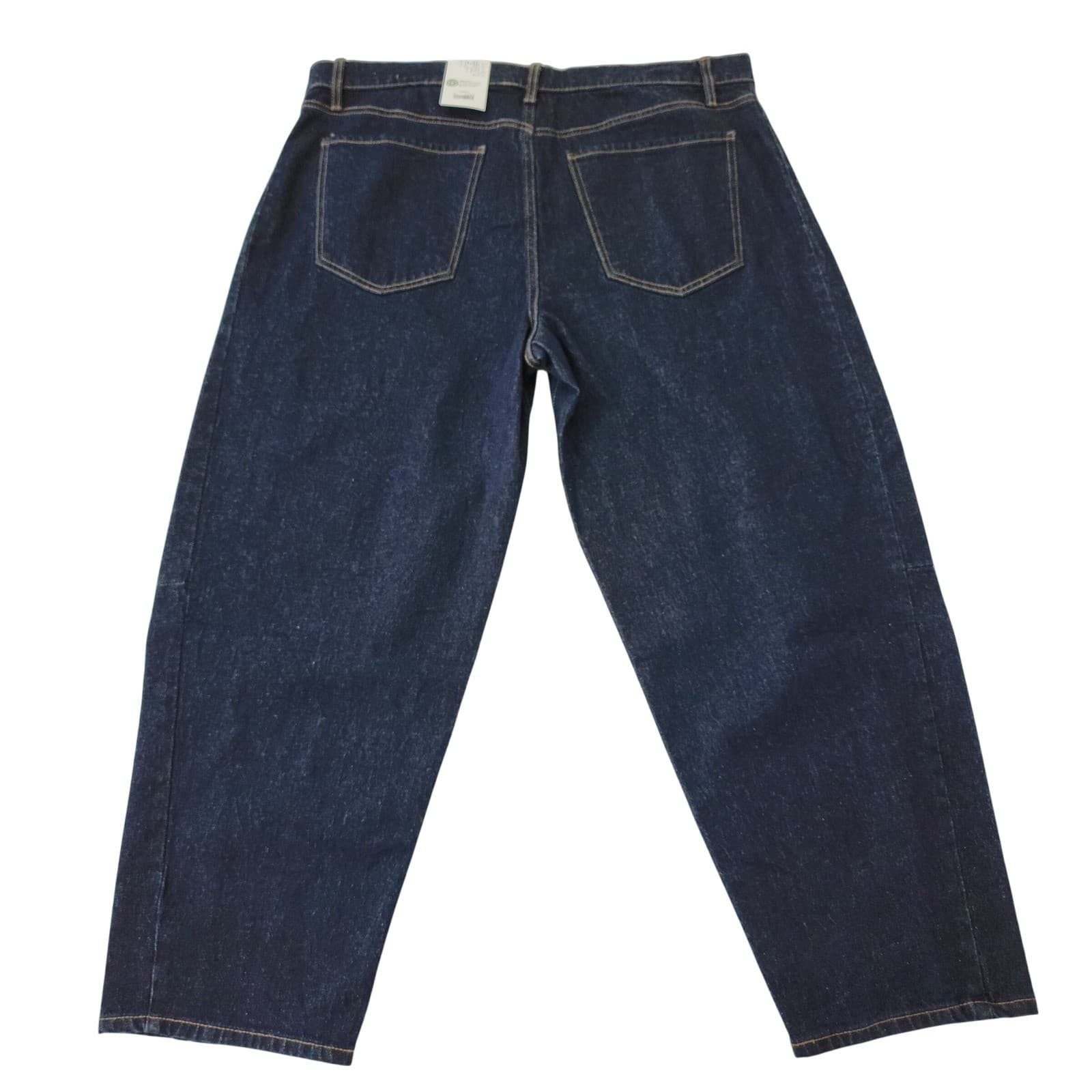 Time and Tru Women Barrel Jeans Size 18 Dark Rinse Wash Tapered Leg NWT - Thumbnail 2