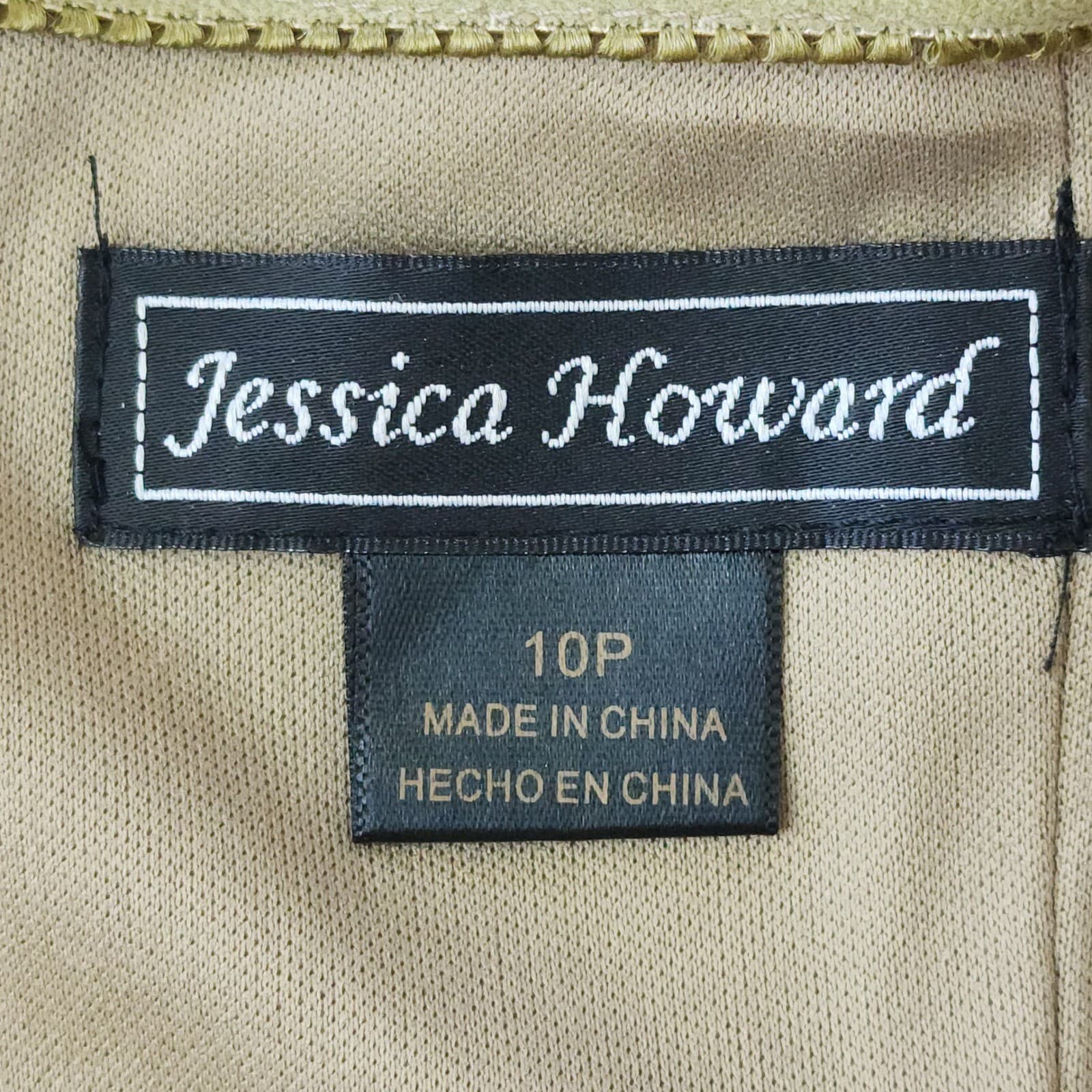 Jessica Howard One Shoulder Tiered Ruffle Cocktail Dress Champagne Gold 10P - Thumbnail 4