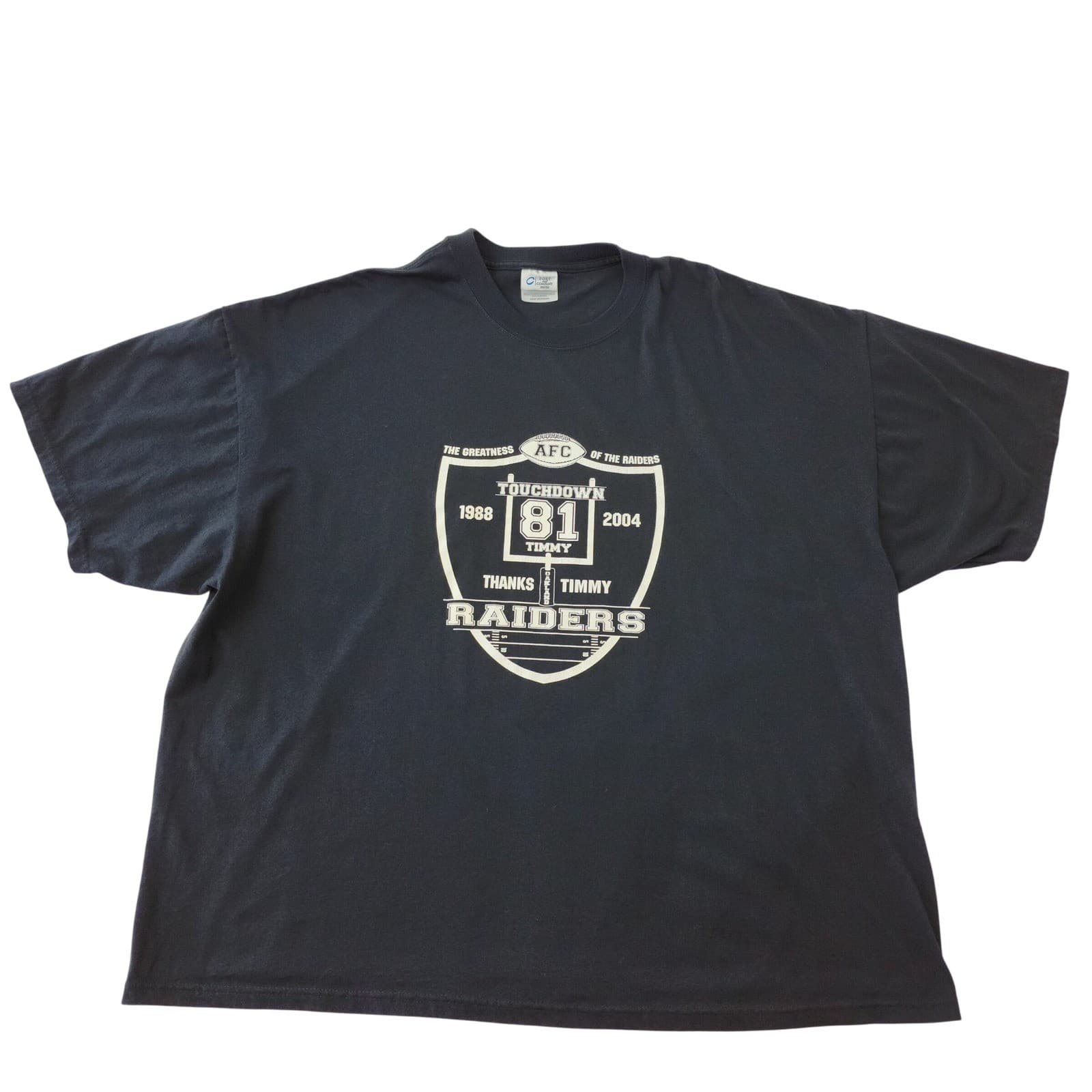Port and Company Tim Brown Oakland Raiders Dark Raider T-Shirt Black 3XL