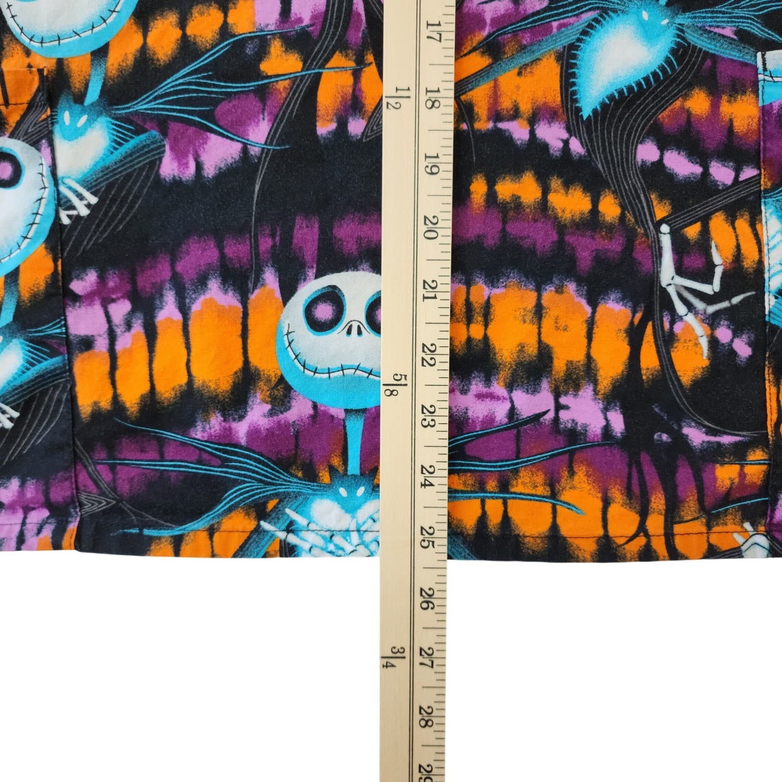 Disney Nightmare Before Christmas Jack Skellington Tie Dye Scrub Top XL - Thumbnail 5