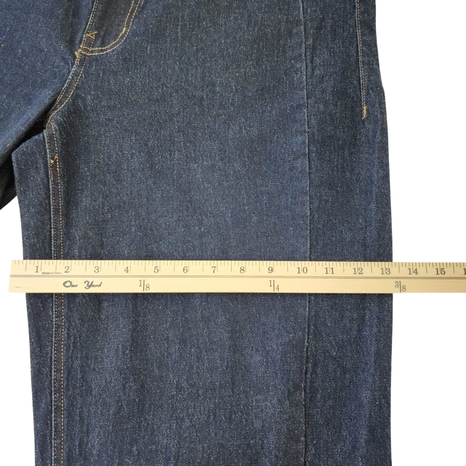 Free Assembly Womens High Rise Barrel Jeans Dark Indigo Blue Size 16 Stretch - Thumbnail 5