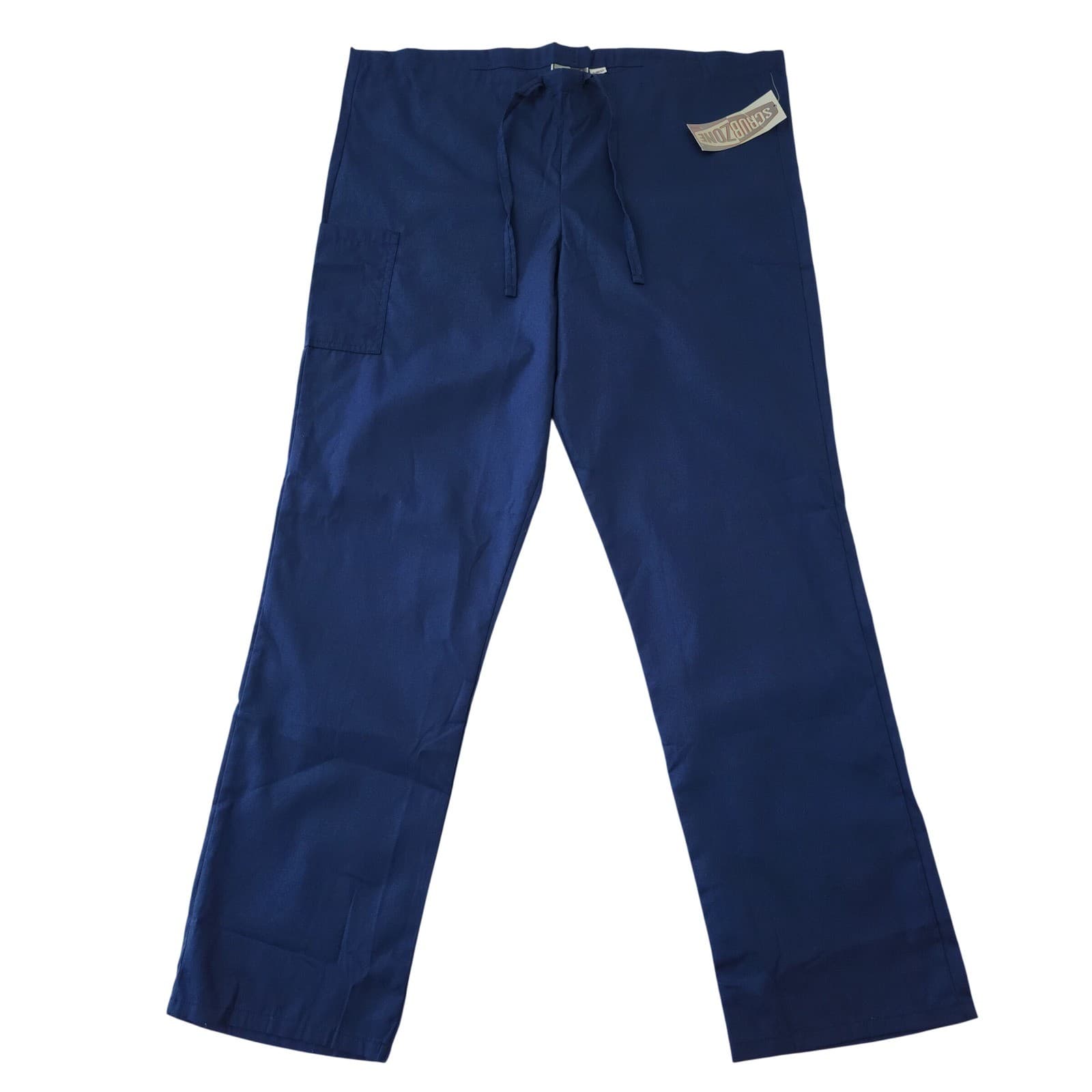 Scrubzone by Landau Navy Blue Drawstring Cargo Scrub Pants Medium 85221 Mediana