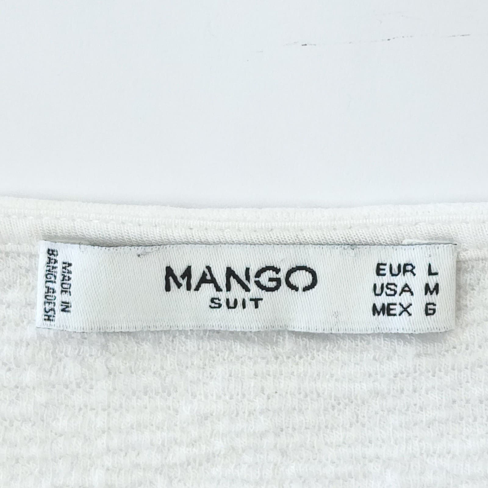 Mango Suit Womens White Textured Sleeveless Geometric Panel Shell Top Size M - Thumbnail 2