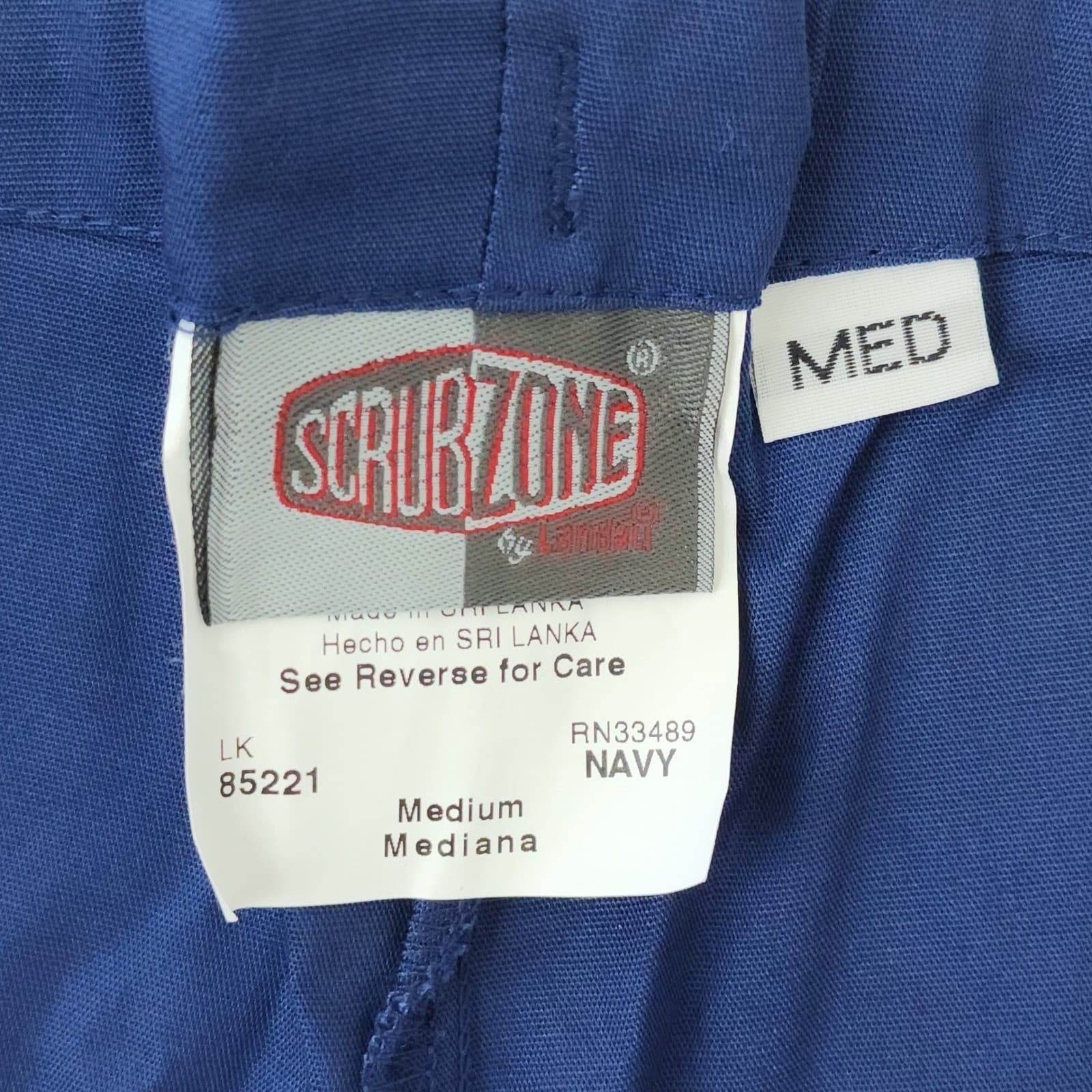 Scrubzone by Landau Navy Blue Drawstring Cargo Scrub Pants Medium 85221 Mediana - Thumbnail 2