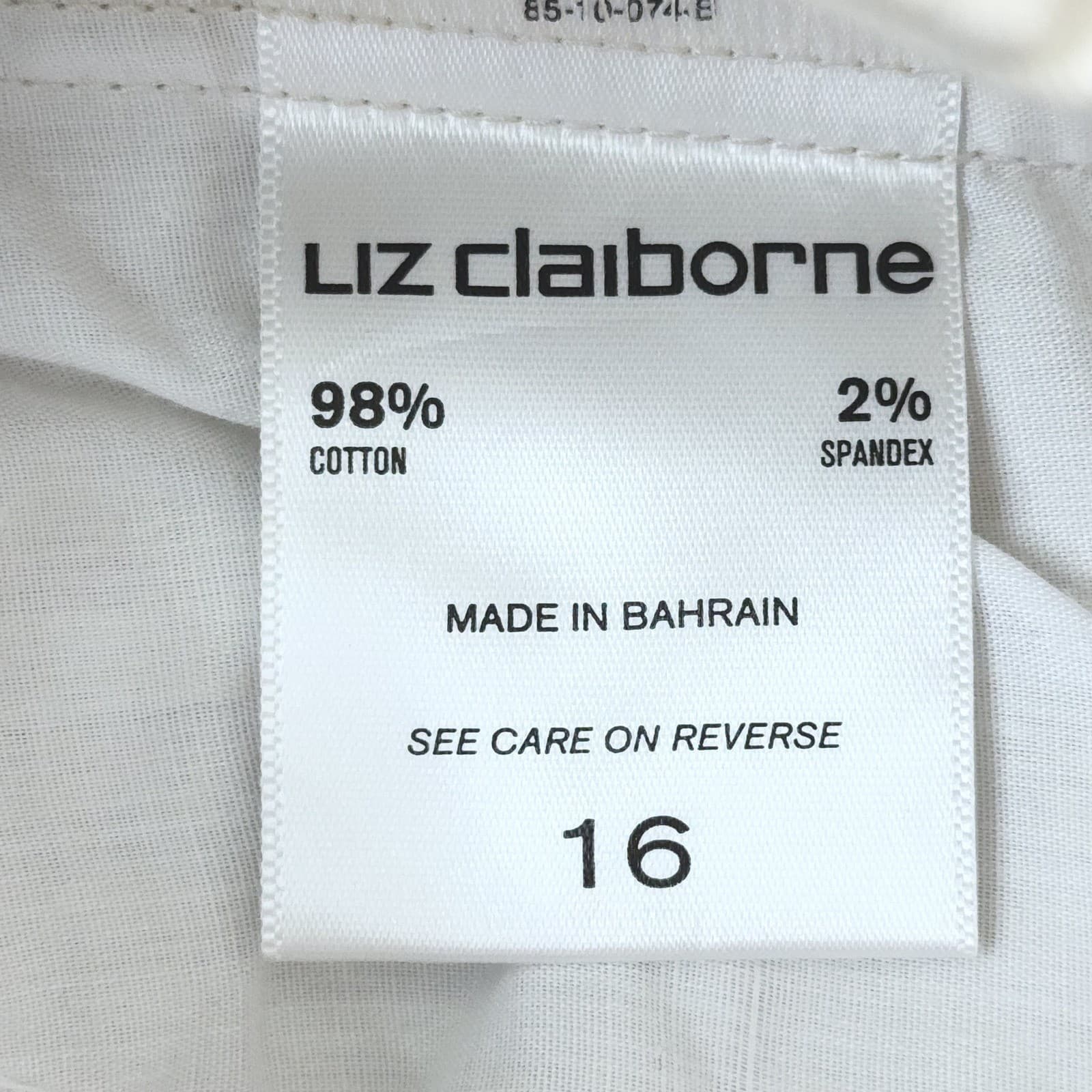 Liz Claiborne Women's Bermuda Beige Designer Size 16 NWT Cotton Stretch - Thumbnail 6