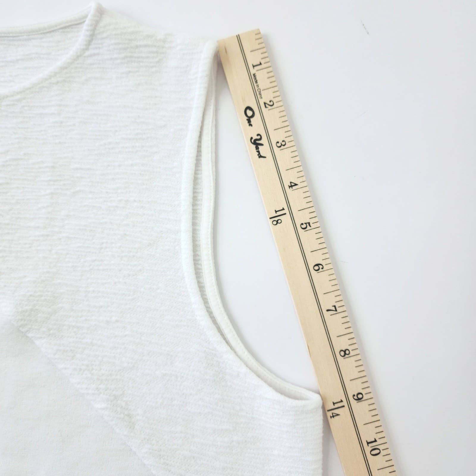 Mango Suit Womens White Textured Sleeveless Geometric Panel Shell Top Size M - Thumbnail 4