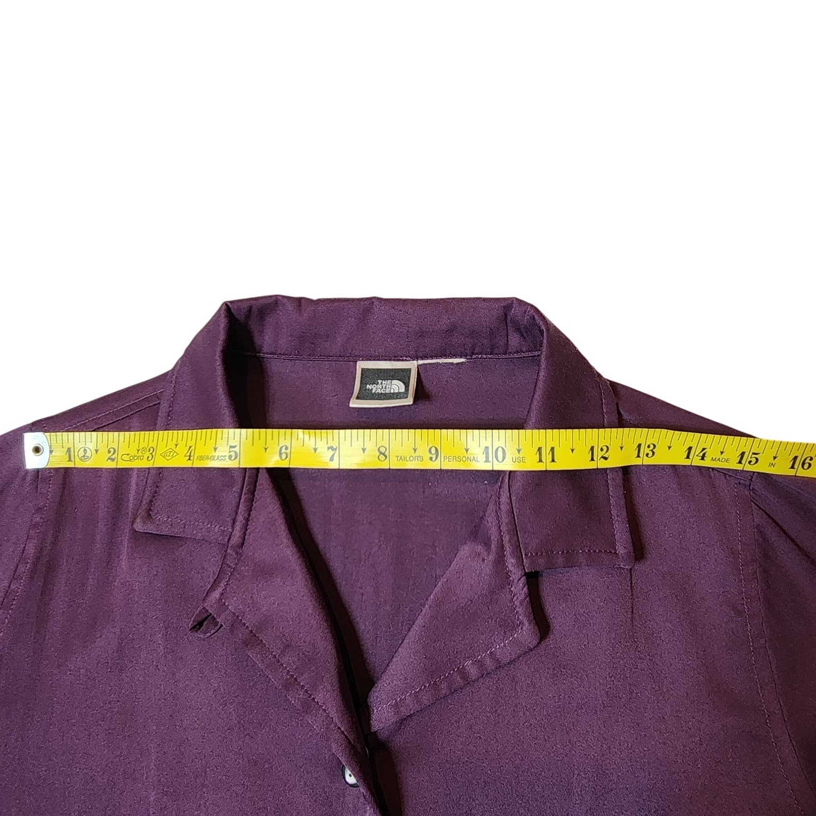 The North Face Womens Long Sleeve Button Down Shirt Plum Purple Notch Lapel L - Thumbnail 4