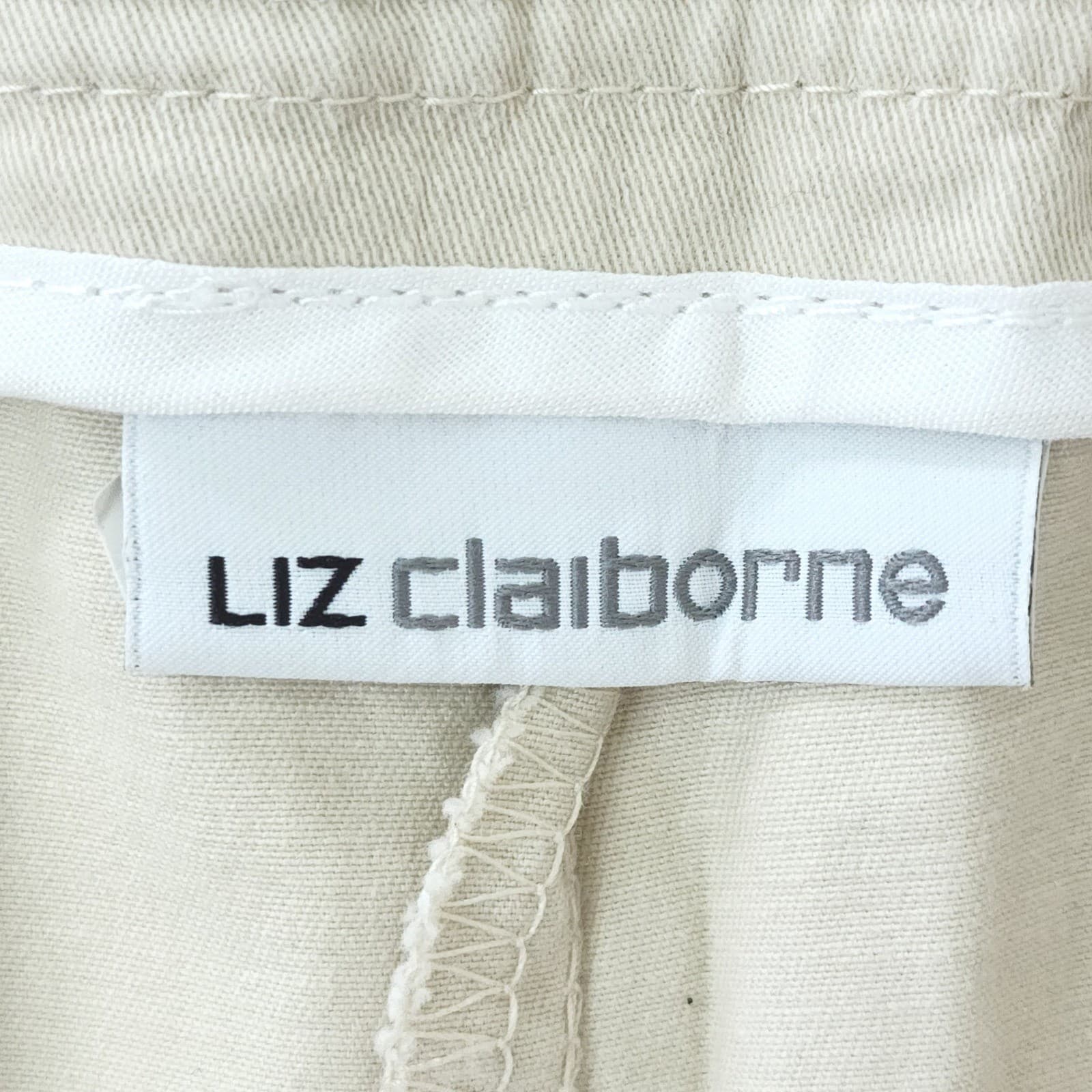 Liz Claiborne Women's Bermuda Beige Designer Size 16 NWT Cotton Stretch - Thumbnail 5