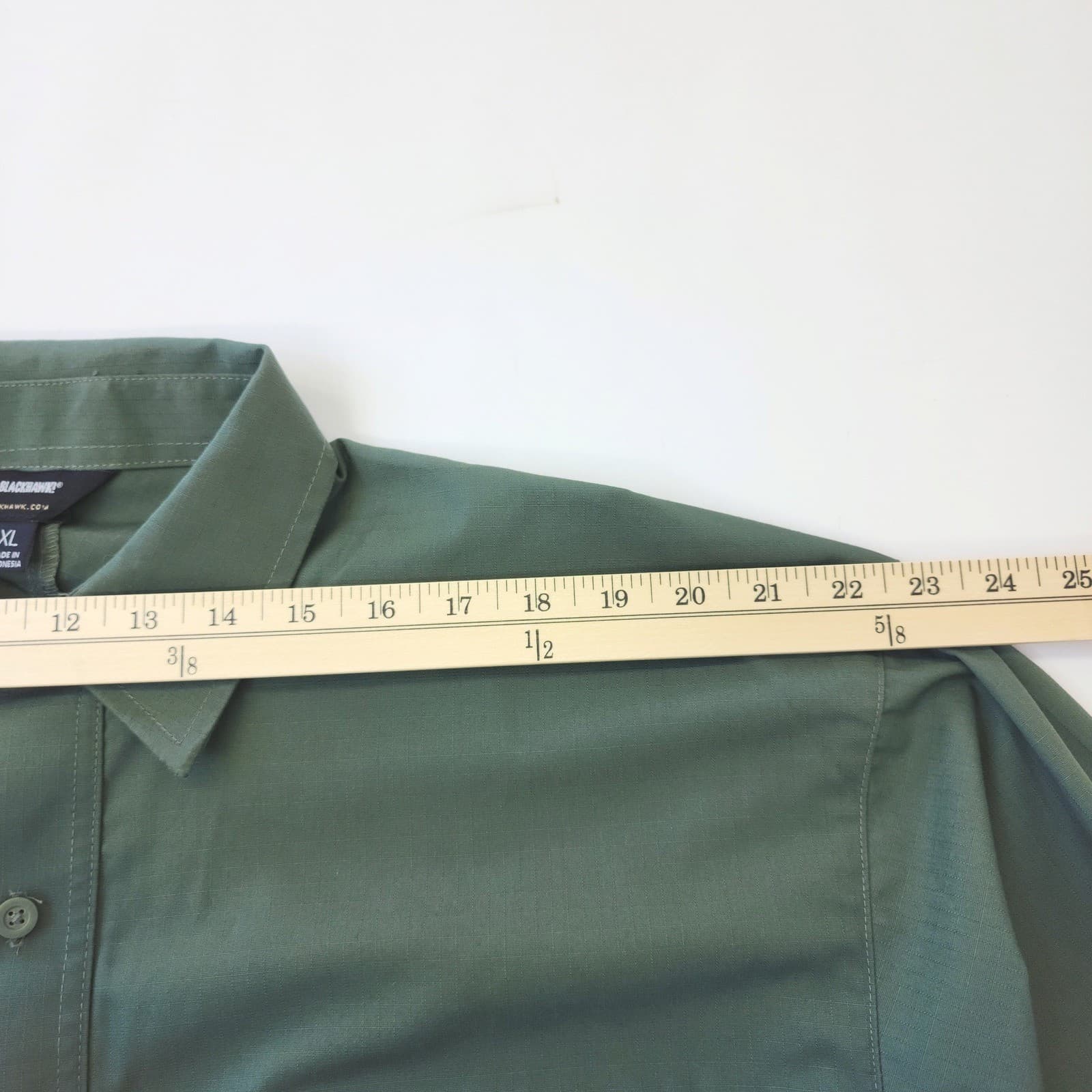 Blackhawk Mens Tactical Shirt XL Green Ripstop Long Sleeve Button Up Utility - Thumbnail 7