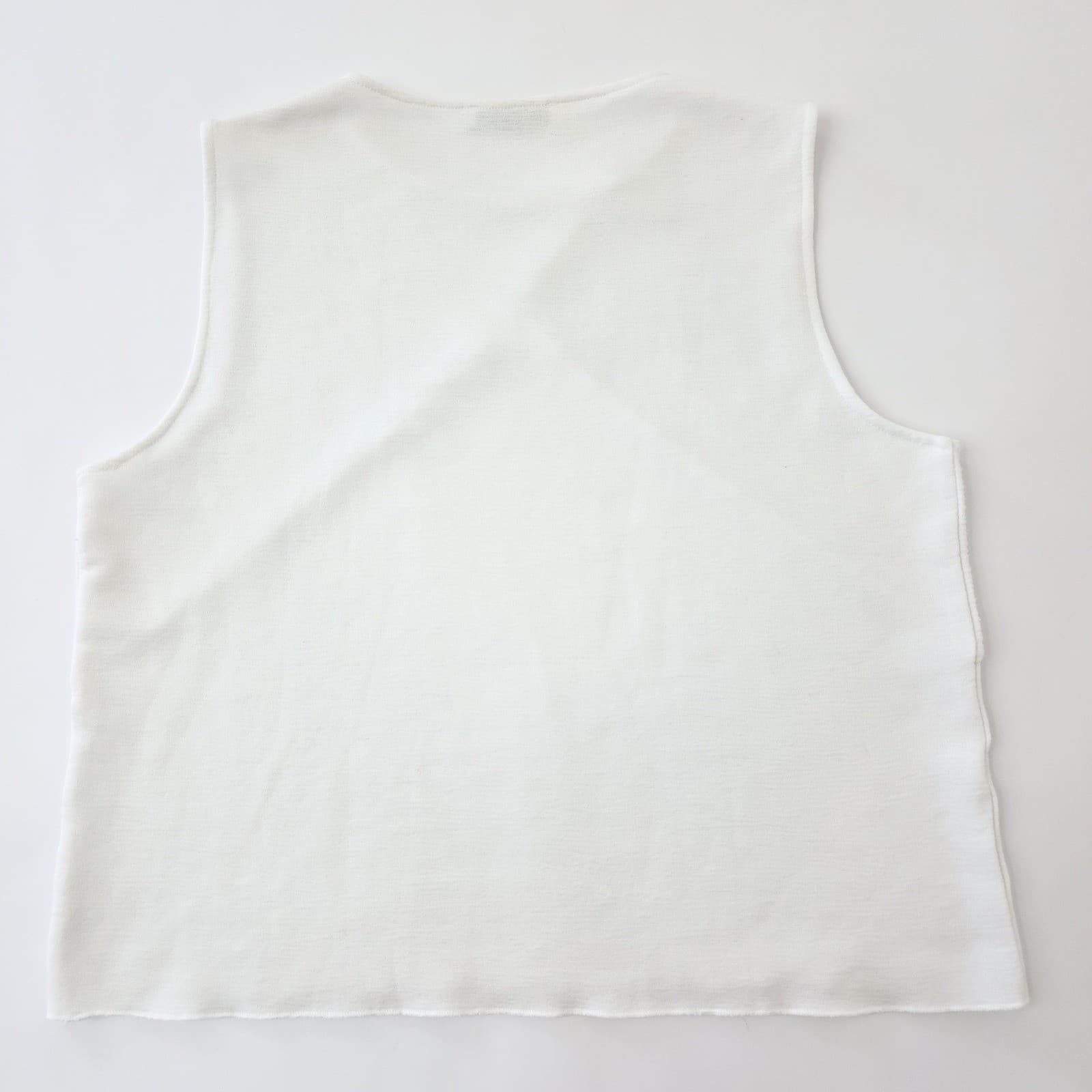 Mango Suit Womens White Textured Sleeveless Geometric Panel Shell Top Size M - Thumbnail 3