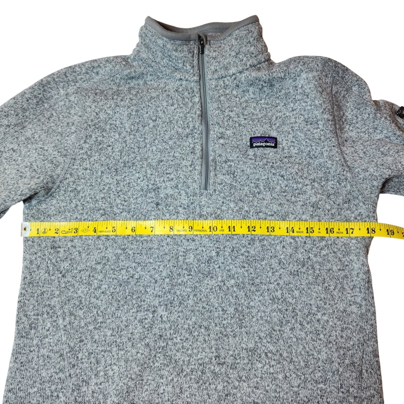 Women's Patagonia Better Sweater 1/4 Zip Fleece Pullover Grey Heather Medium - Thumbnail 6