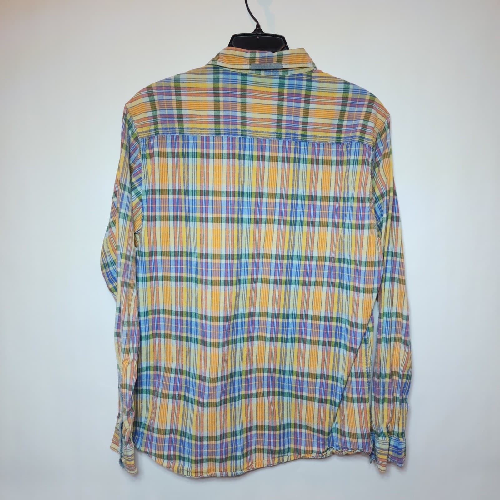 Carbon 2 Cobalt Mens Small Plaid Button Down Shirt Long Sleeve Cotton - Thumbnail 2