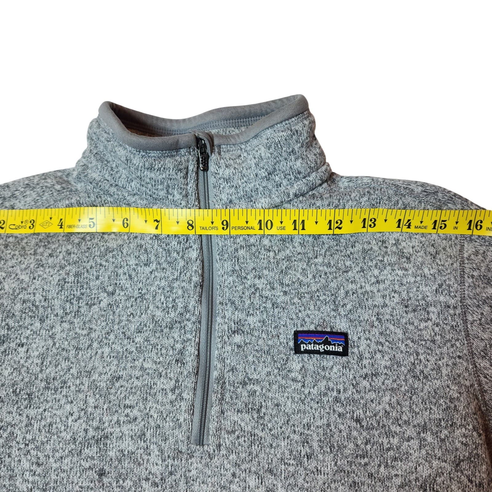Women's Patagonia Better Sweater 1/4 Zip Fleece Pullover Grey Heather Medium - Thumbnail 5