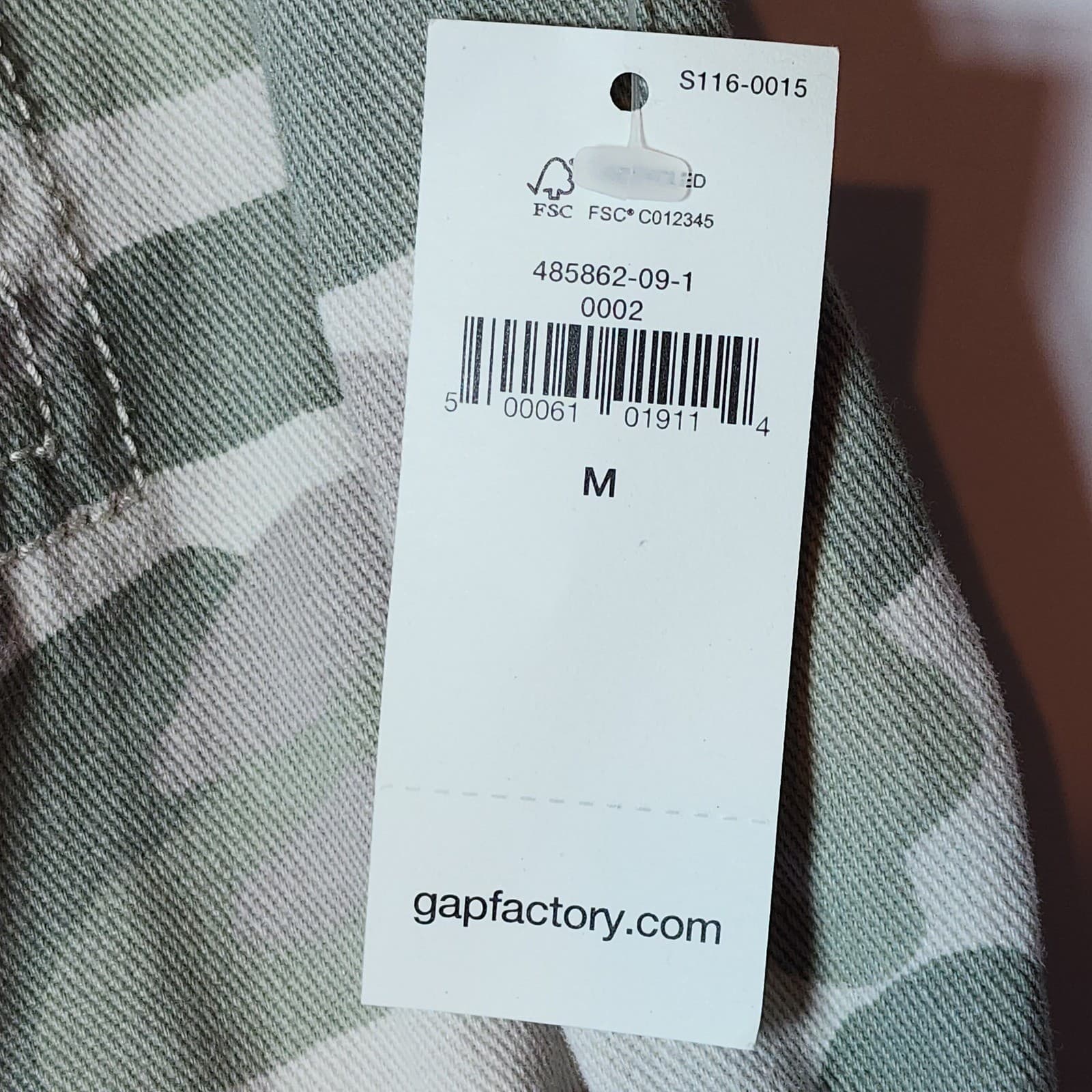 GAP Camo Utility Field Jacket Green Tan Camouflage Men's M NWT - Thumbnail 7