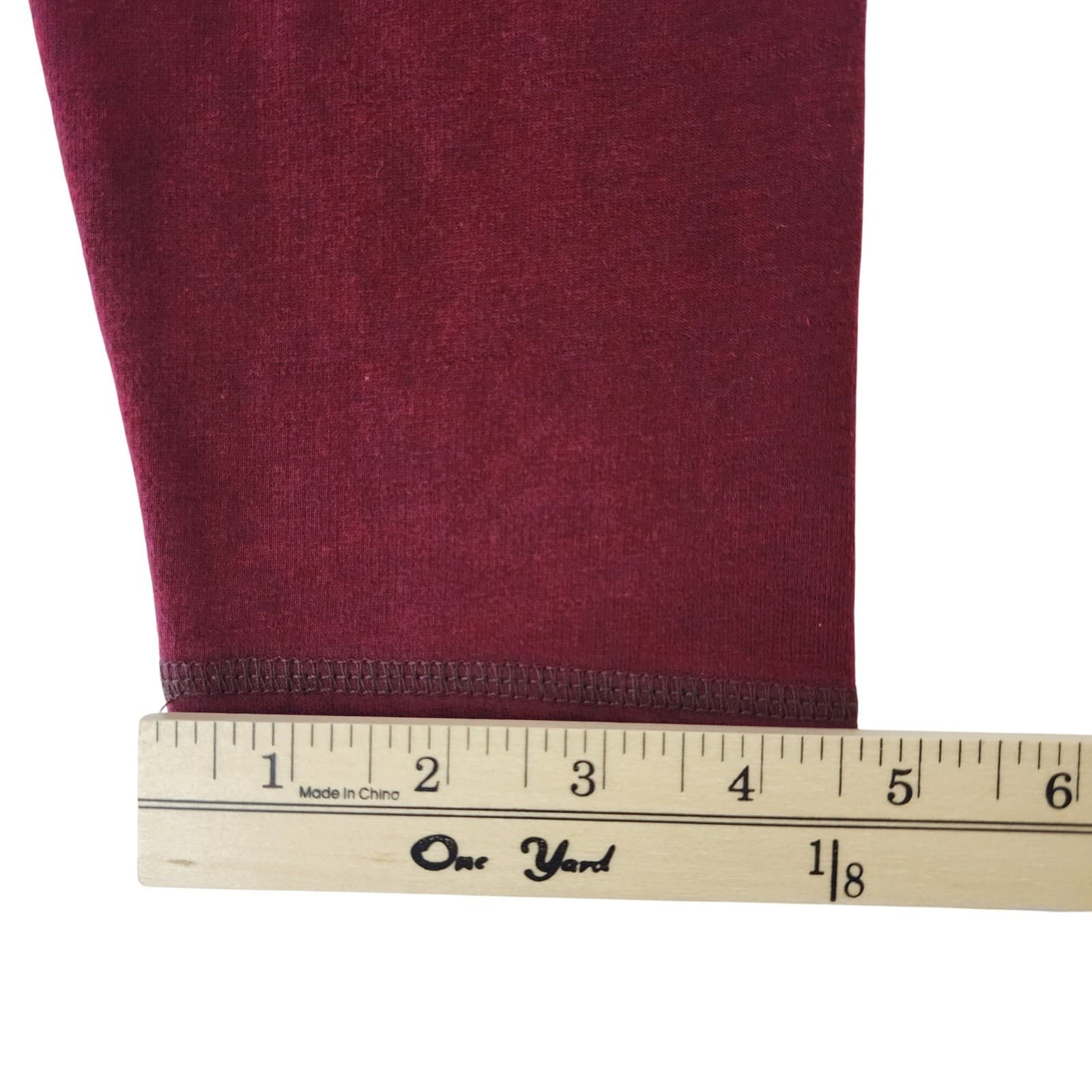 GH Bass Mens Medium Burgundy Quilted Shoulder Quarter Zip Pullover Sweater - Thumbnail 8