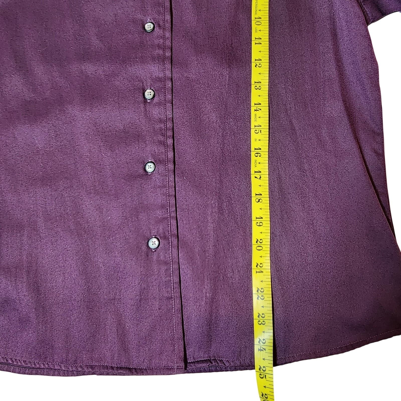 The North Face Womens Long Sleeve Button Down Shirt Plum Purple Notch Lapel L - Thumbnail 6