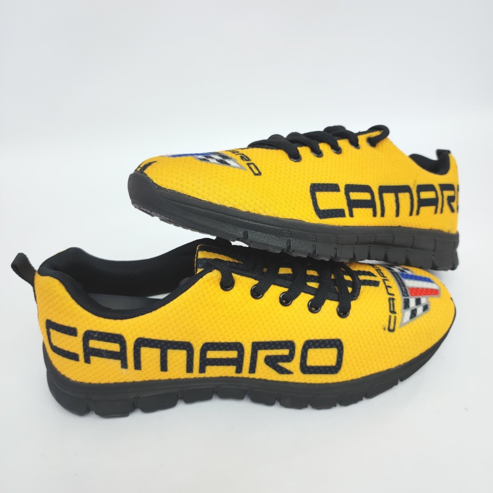 Steeler Camaro Racing Sneakers Yellow Black Men 7 Athletic Shoes - Thumbnail 3
