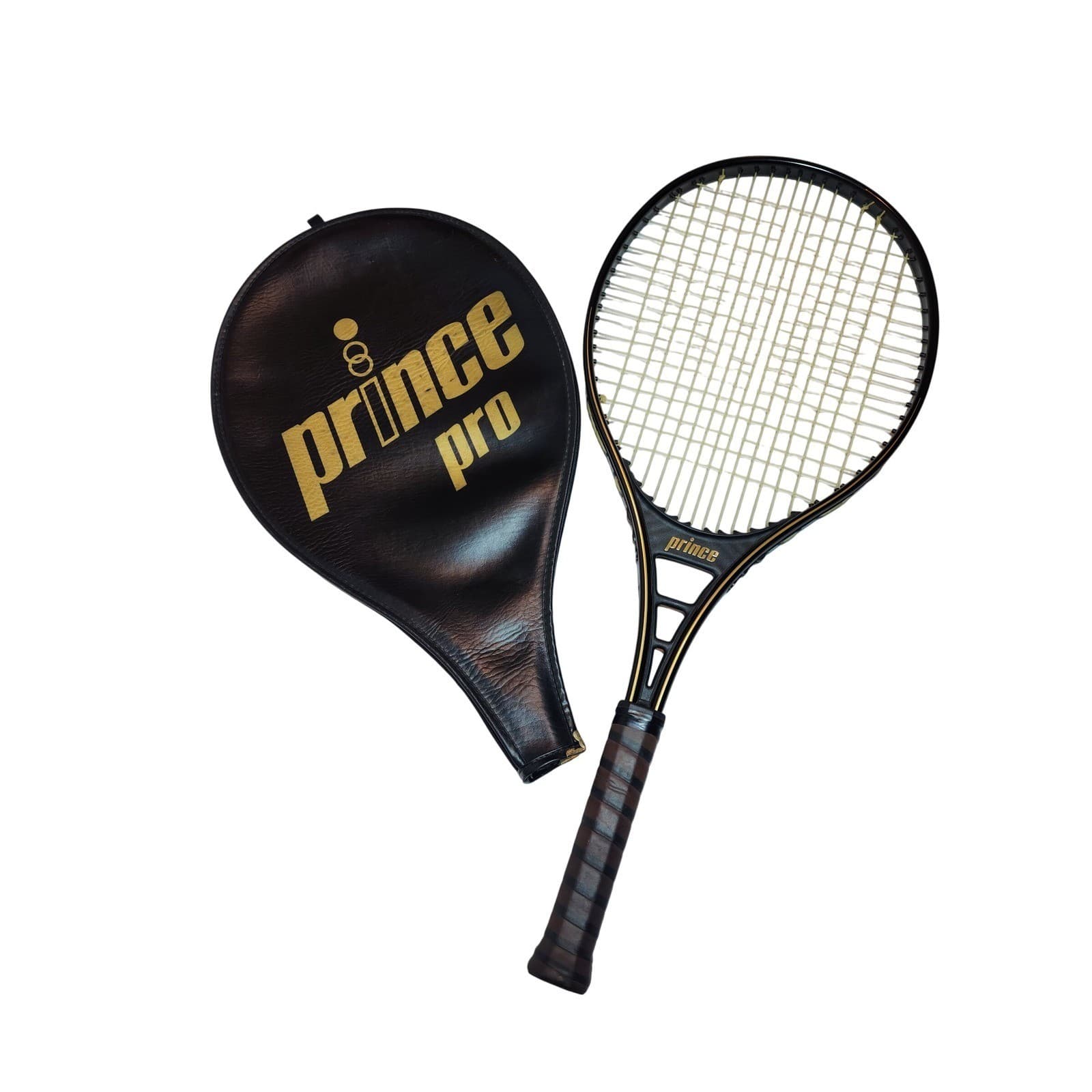 Prince Pro Tennis Racquet with Head Cover Vintage 1979 4 1/4