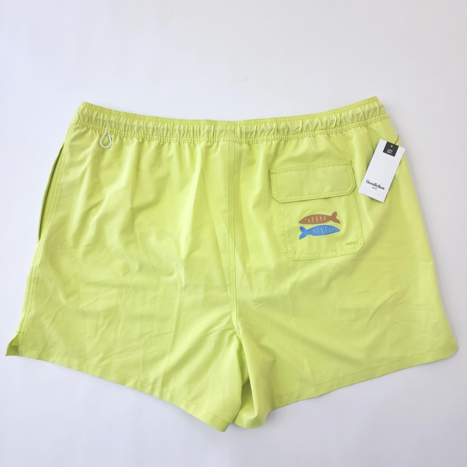 Goodfellow & Co Mens XXL Lime Green 5" Inseam Swim Trunks UPF 50+ - Thumbnail 2