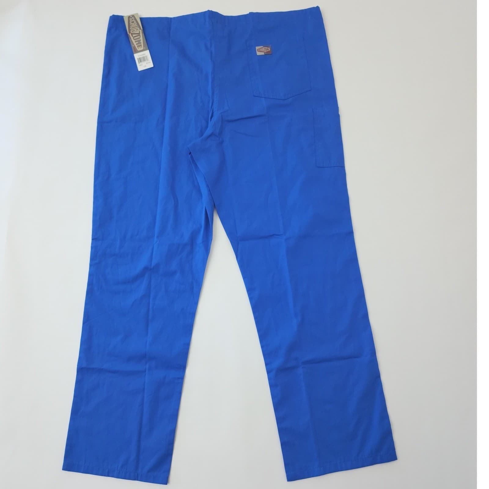 ScrubZone by Landau Royal Blue Medical Scrub Set V-Neck Top Pants Large NWT - Thumbnail 6