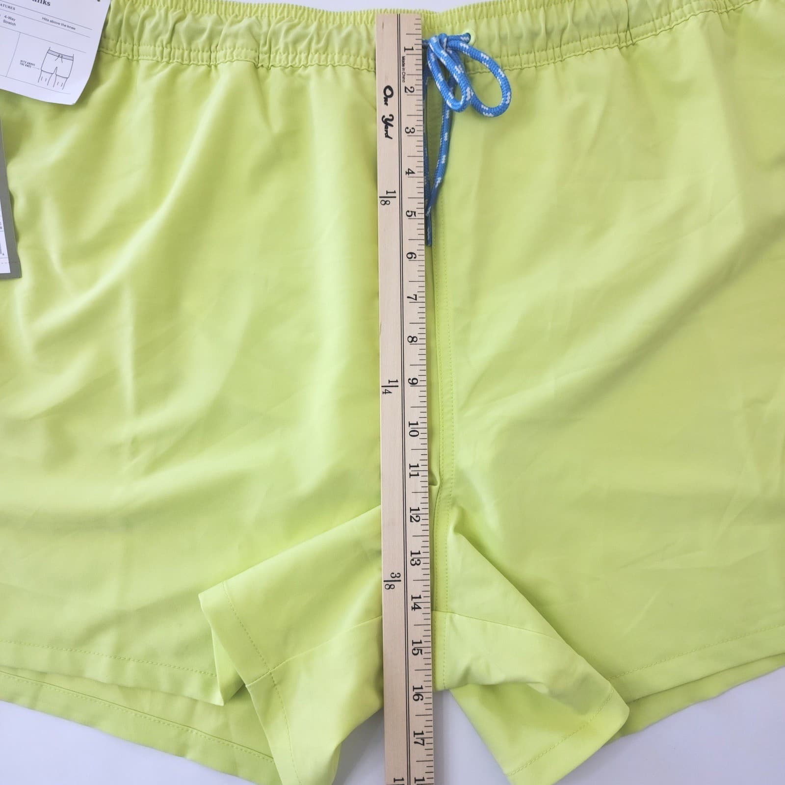 Goodfellow & Co Mens XXL Lime Green 5" Inseam Swim Trunks UPF 50+ - Thumbnail 5