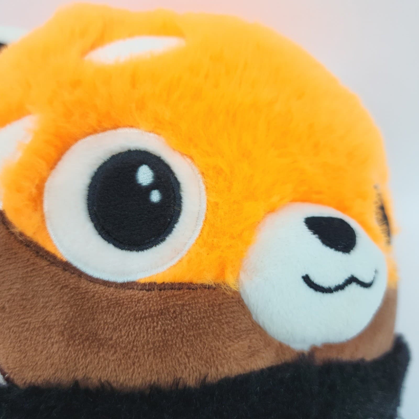 Fiesta Red Panda Plush Round Stuffed Animal Orange Black Striped Tail - Thumbnail 4