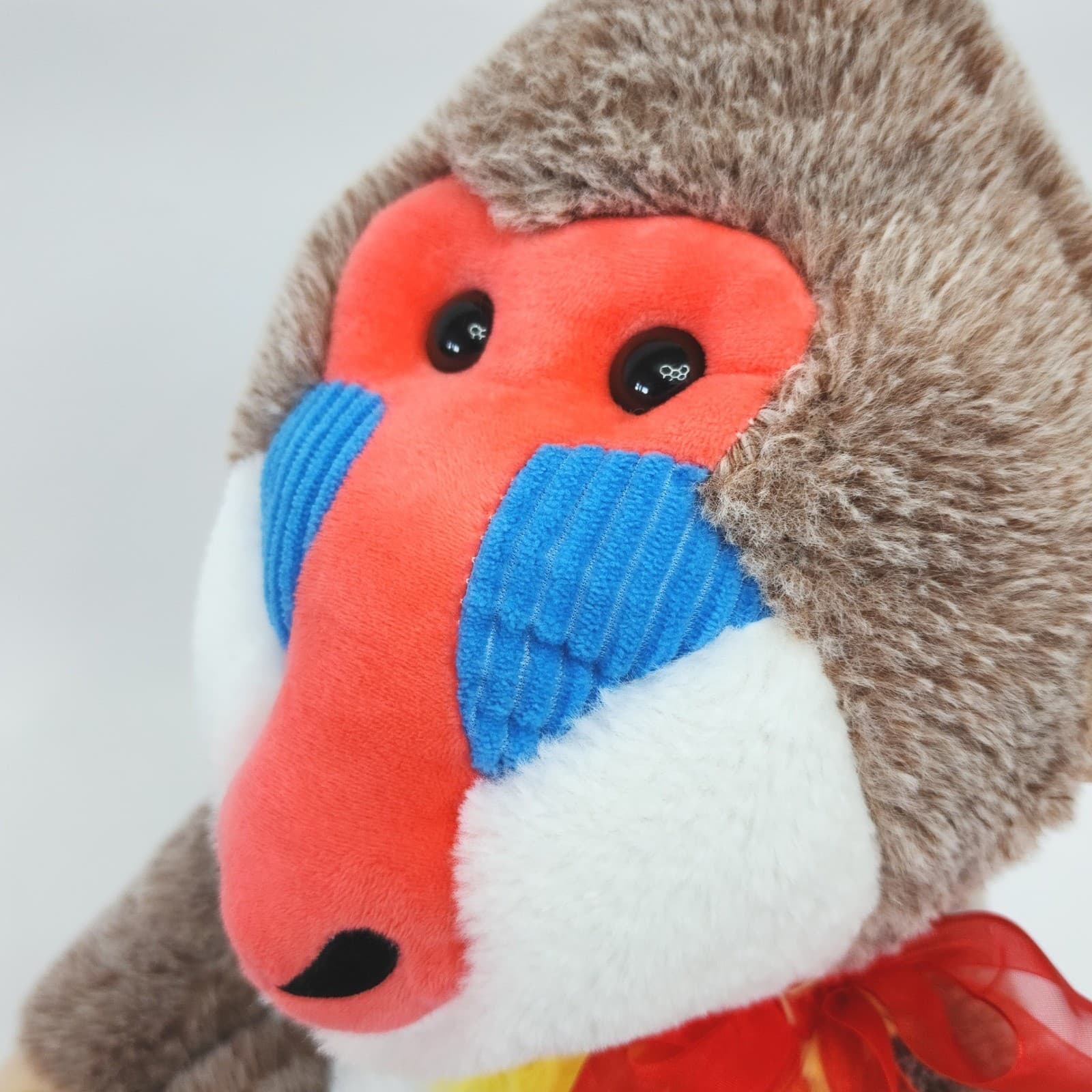 Walmart Mandrill Monkey Plush Stuffed Animal Red Blue Face 19 Inch - Thumbnail 2