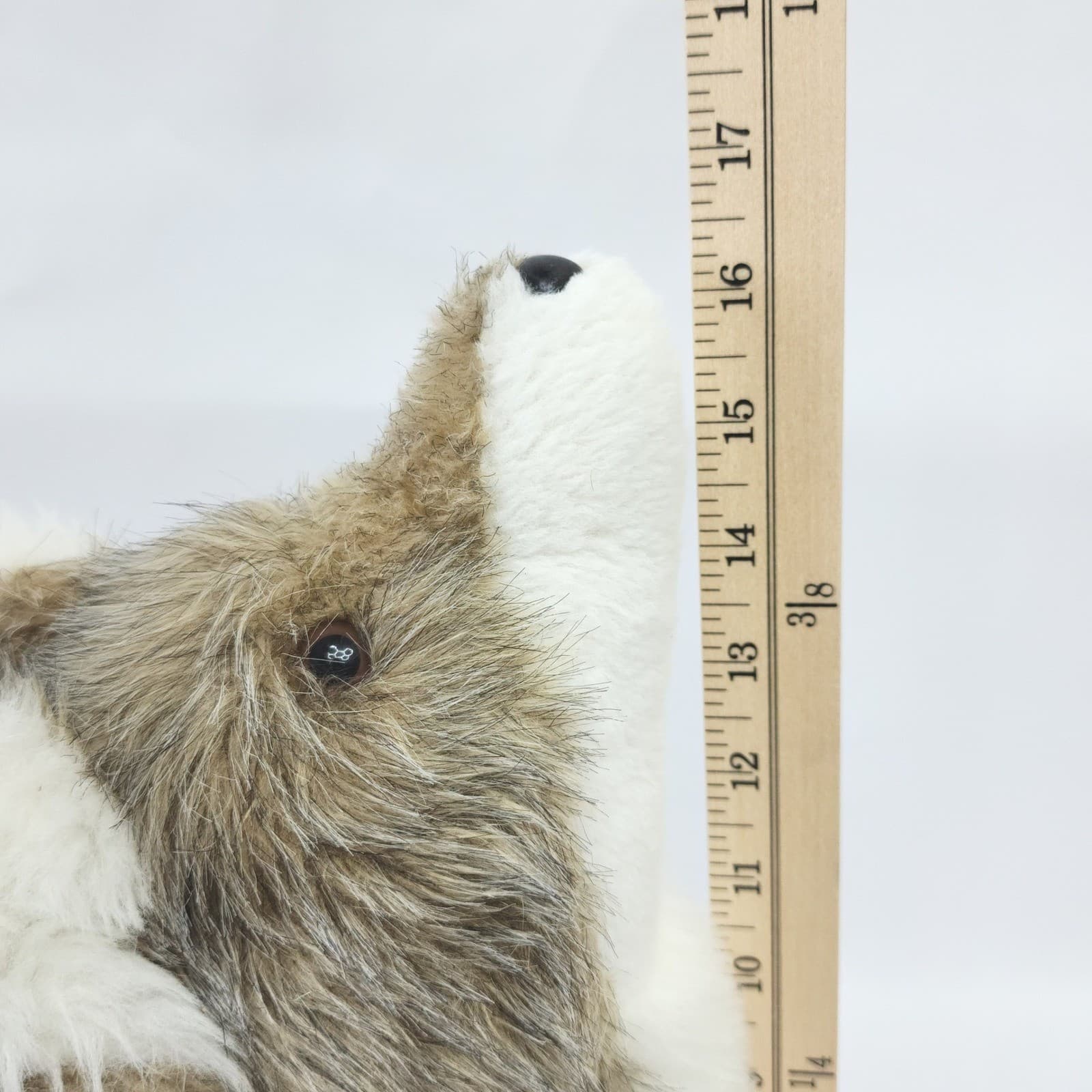 Vgt Kathy's Kreations Howling Wolf Plush Coyote Animal Brown Grey 16" - Thumbnail 5