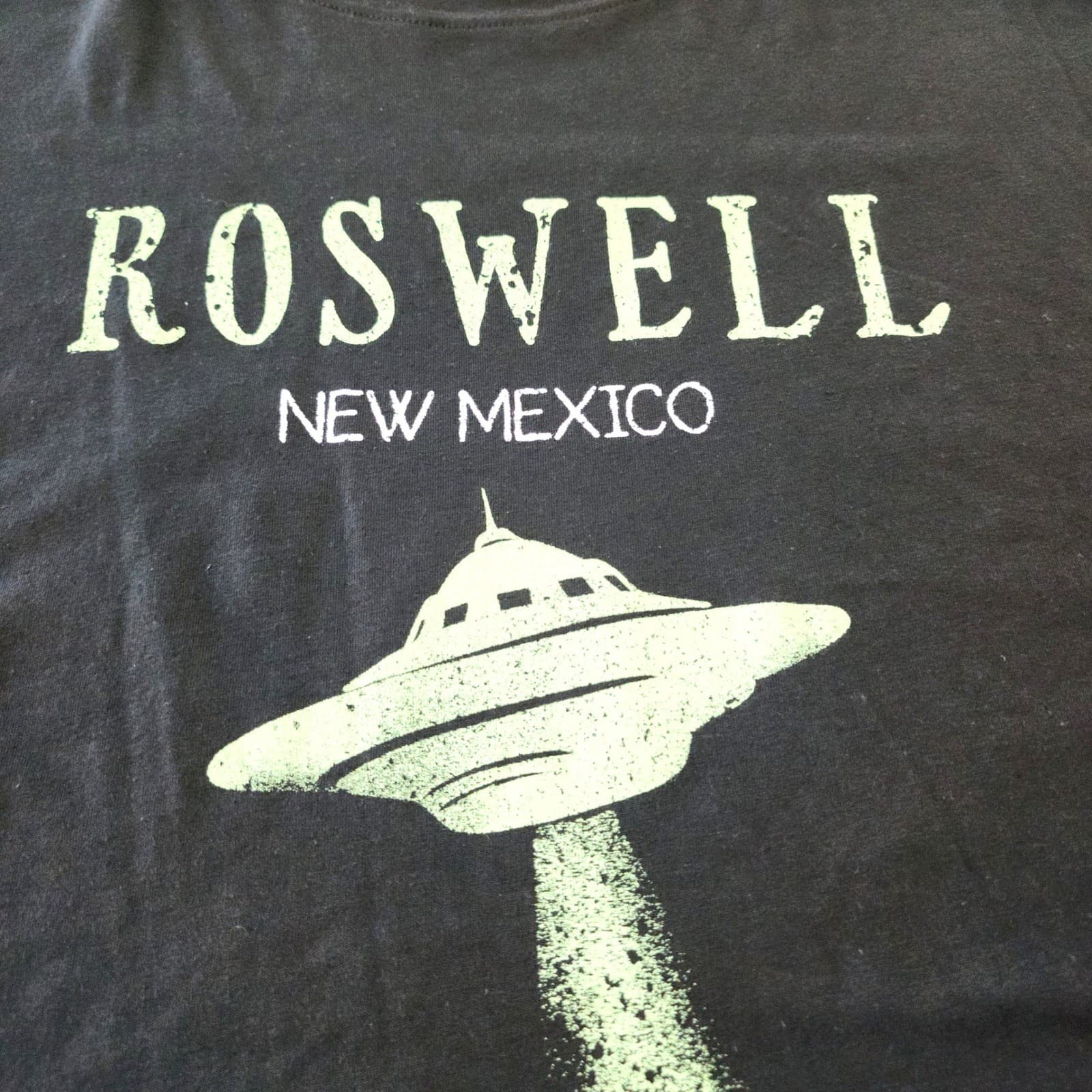 Hyde and EEK! Roswell New Mexico UFO Alien T-Shirt Womens Small Black Sleepwear - Thumbnail 3