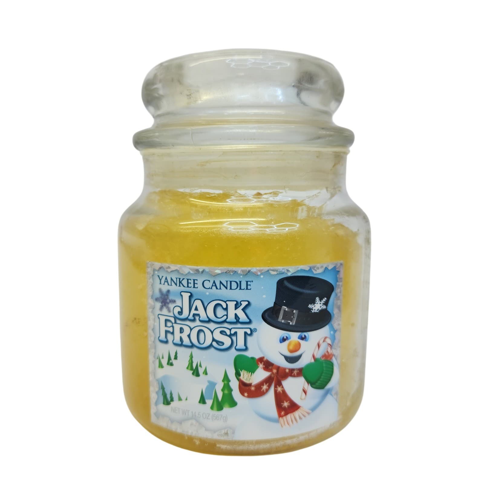Yankee Candle Jack Frost RETIRED RARE Jar Candle 14.5 oz Snowman Holiday