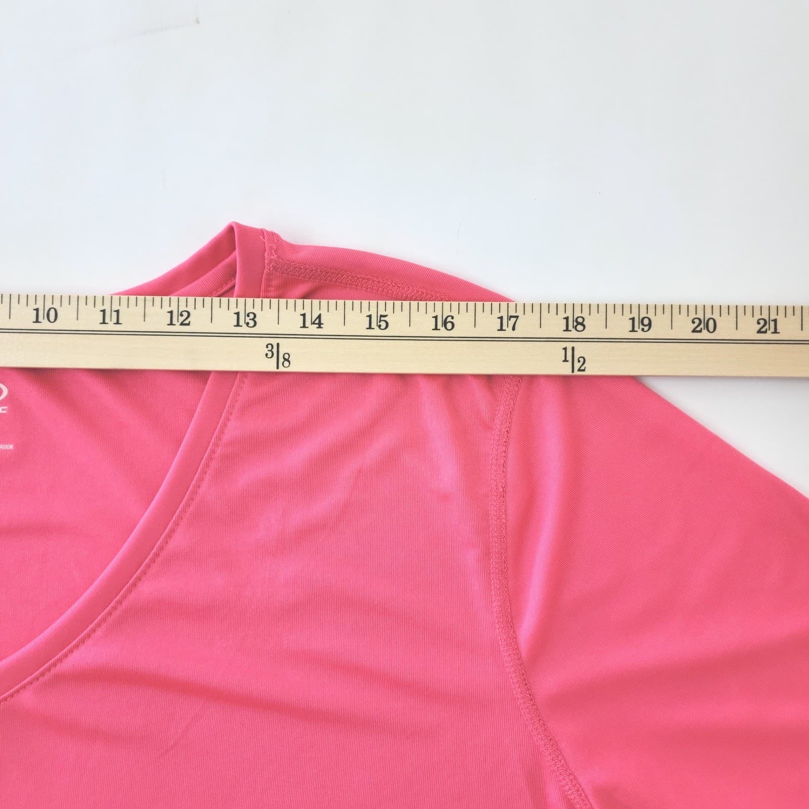 Athletic Works Women's XXL 20 Pink V-Neck Short Sleeve DriWorks Activewear NWT - Thumbnail 7