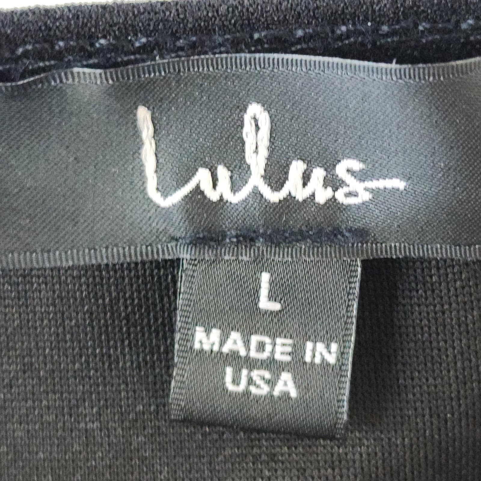 Lulus Reinette Black Wrap Midi Dress Bodycon Cocktail Size L NWT - Thumbnail 3