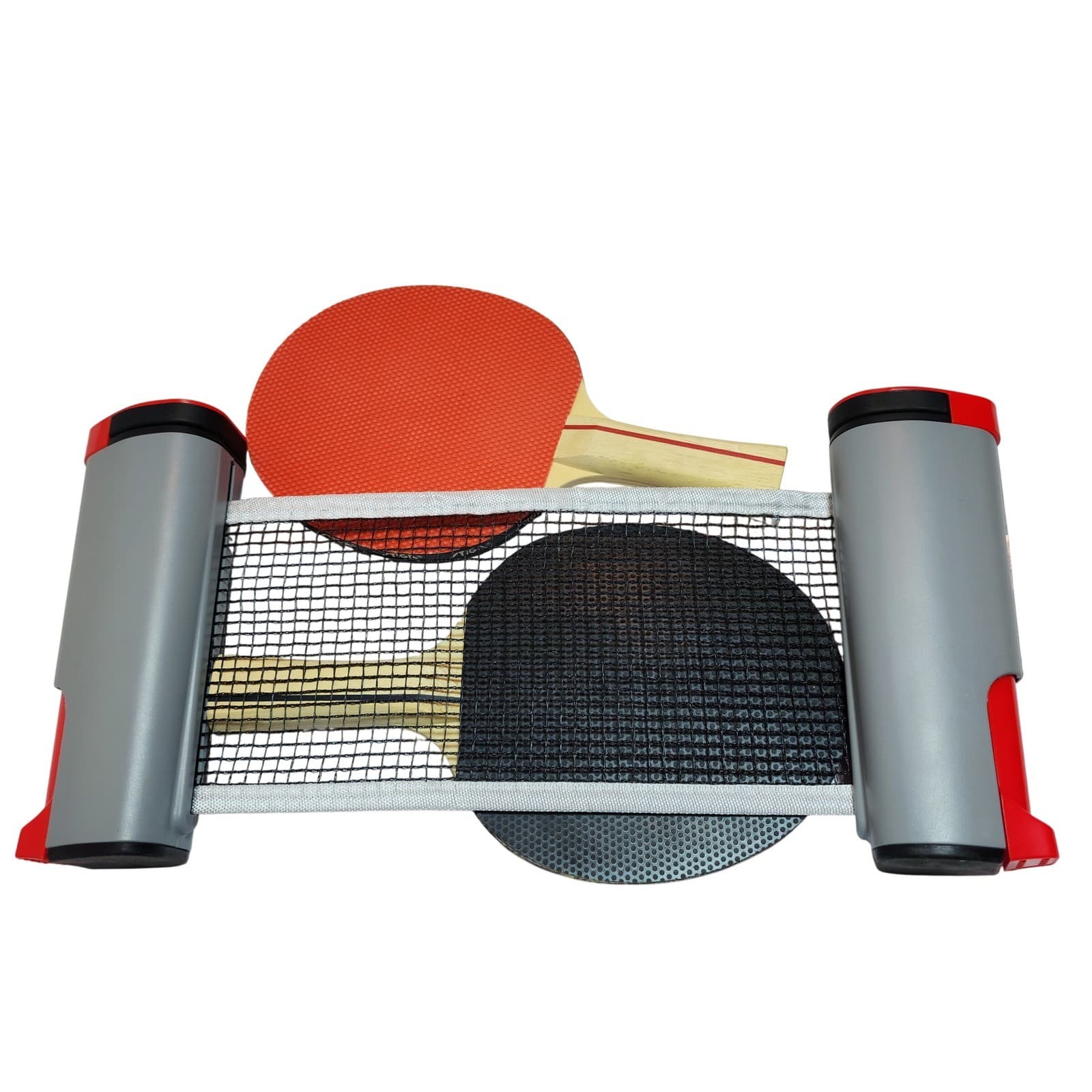 STIGA Anywhere Retractable Table Tennis Net Set 2 Rackets 3 Balls Mesh Bag - Thumbnail 4