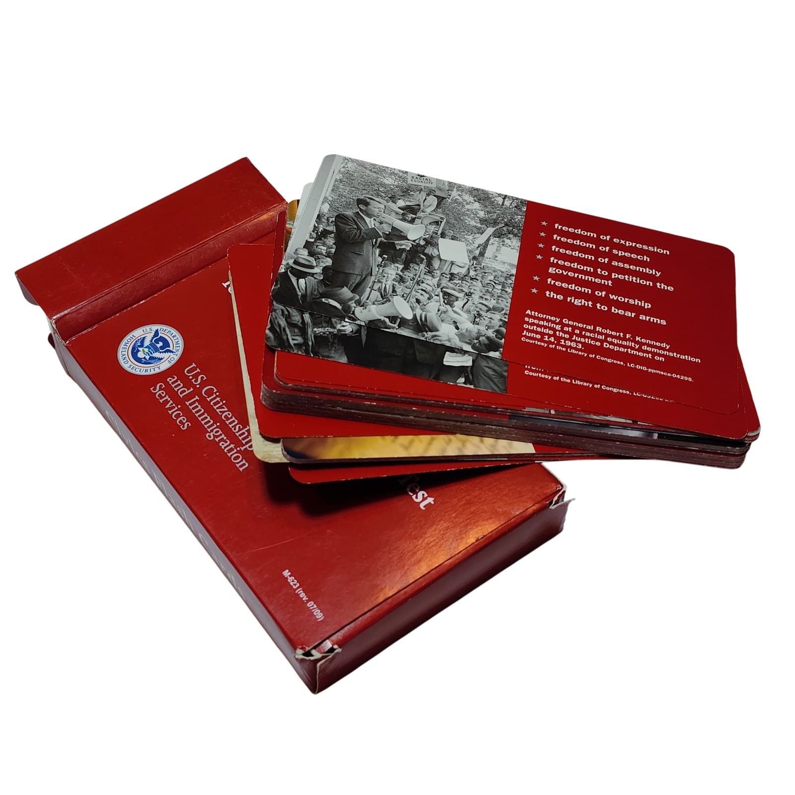 USCIS Civics Flash Cards New Naturalization Test M-623 US Citizenship Study Set - Thumbnail 2