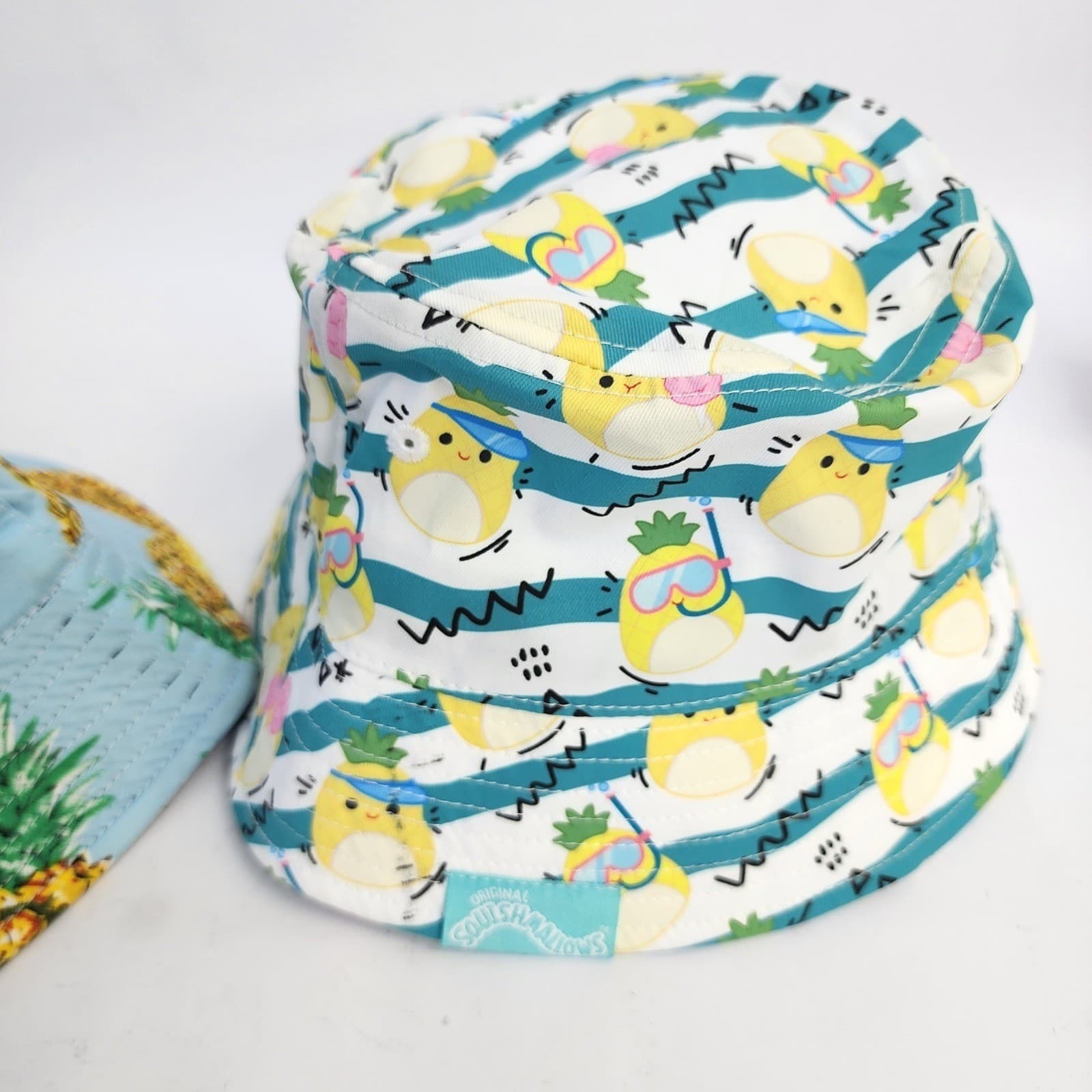Squishmallows Maui Pineapple Bucket Hat & Tropical Pineapple Sun Hat bundle - Thumbnail 3