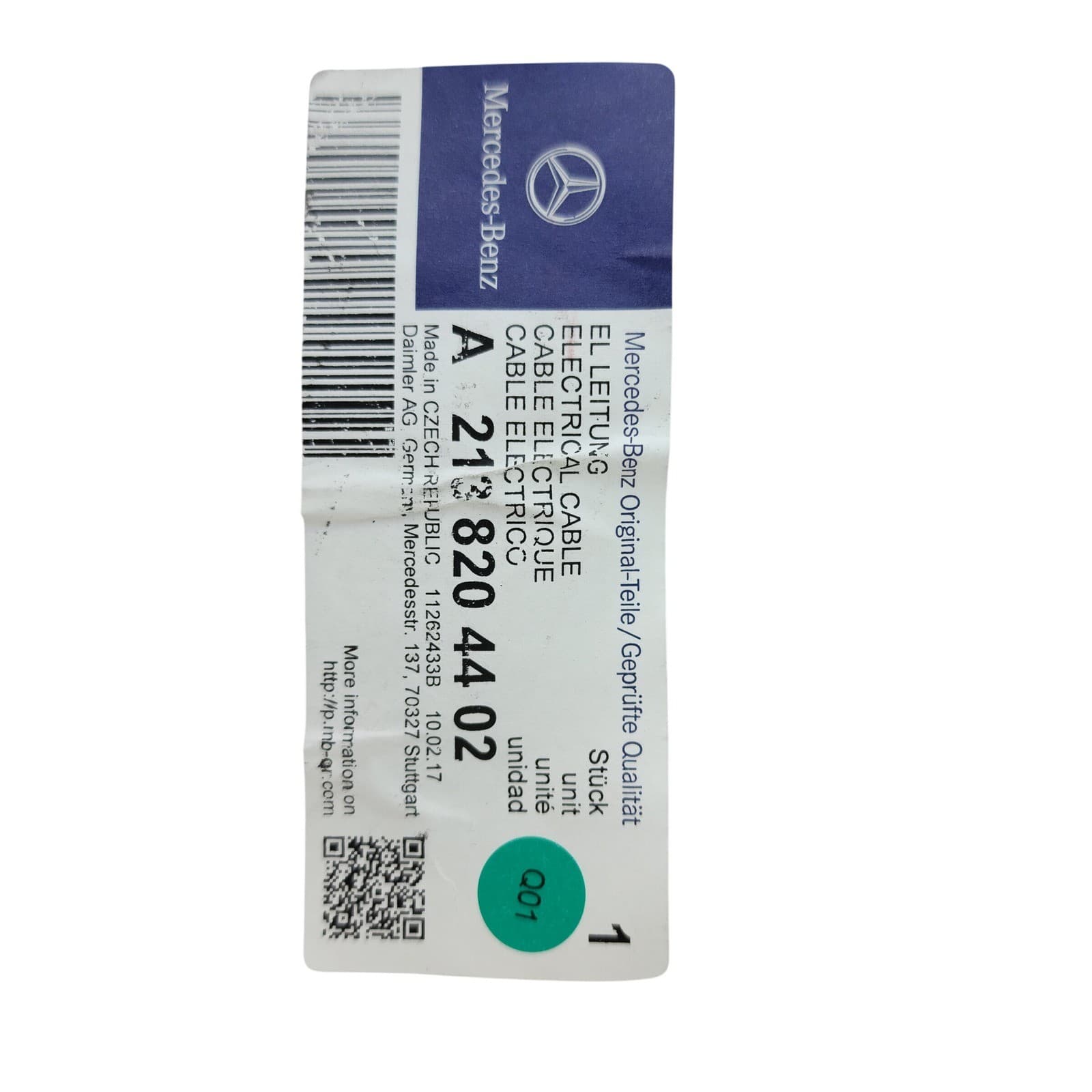 Mercedes-Benz USB to Micro-USB Media Interface Cable A2138204402 Black OEM NEW - Thumbnail 2