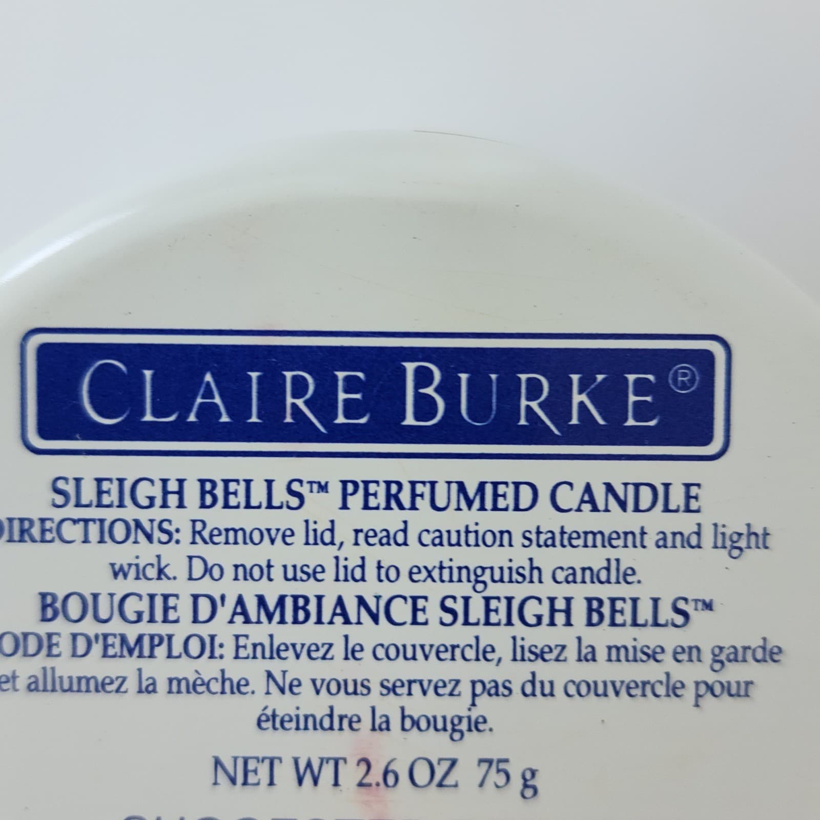 Vintage Claire Burke Sleigh Bells Perfumed Candle 2 oz Metal Tin - Thumbnail 6