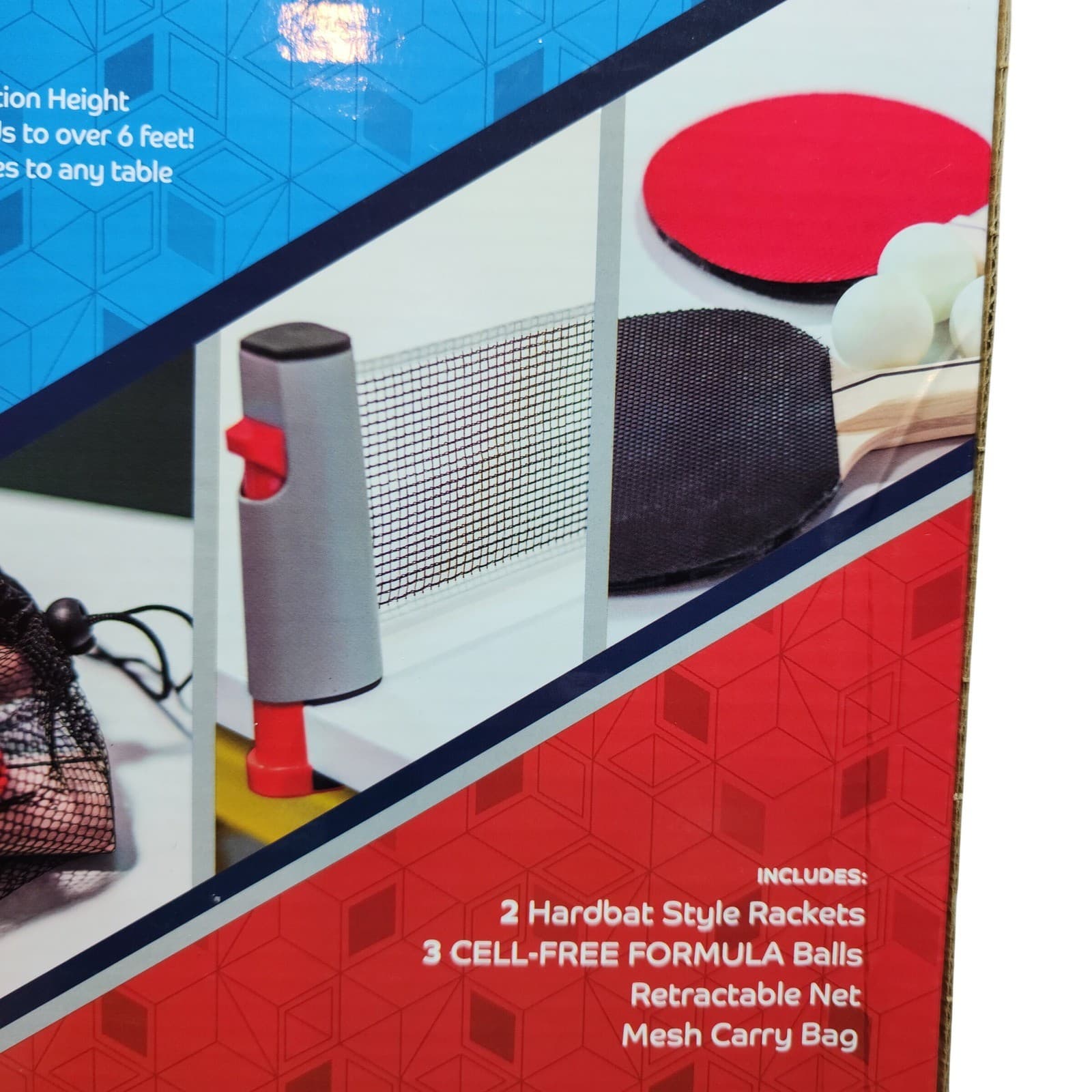 STIGA Anywhere Retractable Table Tennis Net Set 2 Rackets 3 Balls Mesh Bag - Thumbnail 8