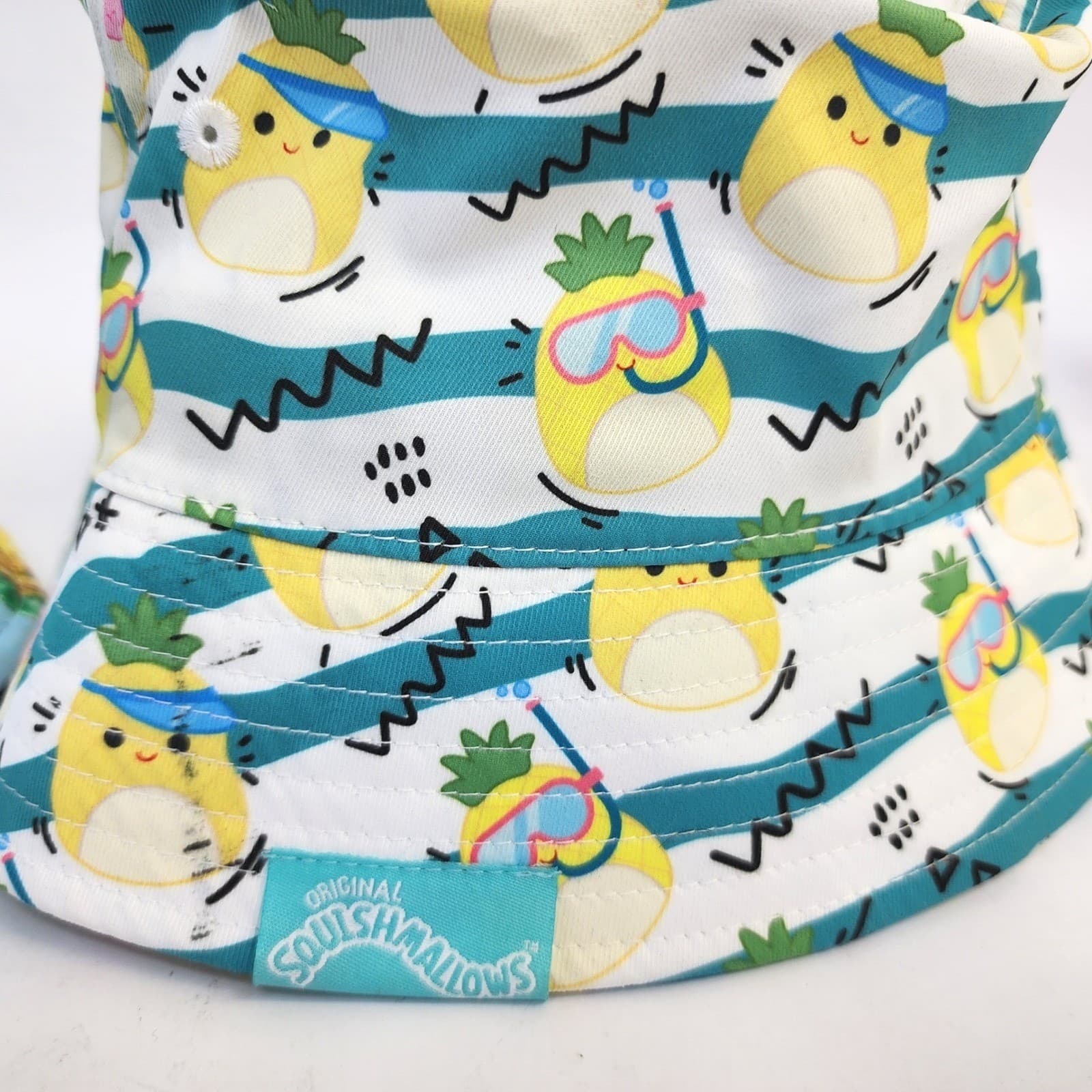 Squishmallows Maui Pineapple Bucket Hat & Tropical Pineapple Sun Hat bundle - Thumbnail 4