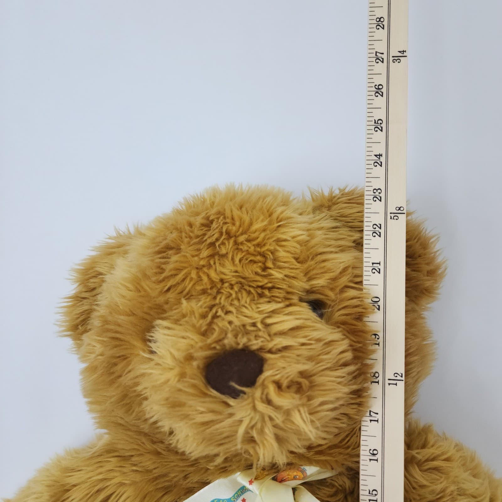 FAO Schwarz Fifth Avenue Teddy Bear Plush Brown Shaggy 23 Inch Toy Soldier Ribbo - Thumbnail 5