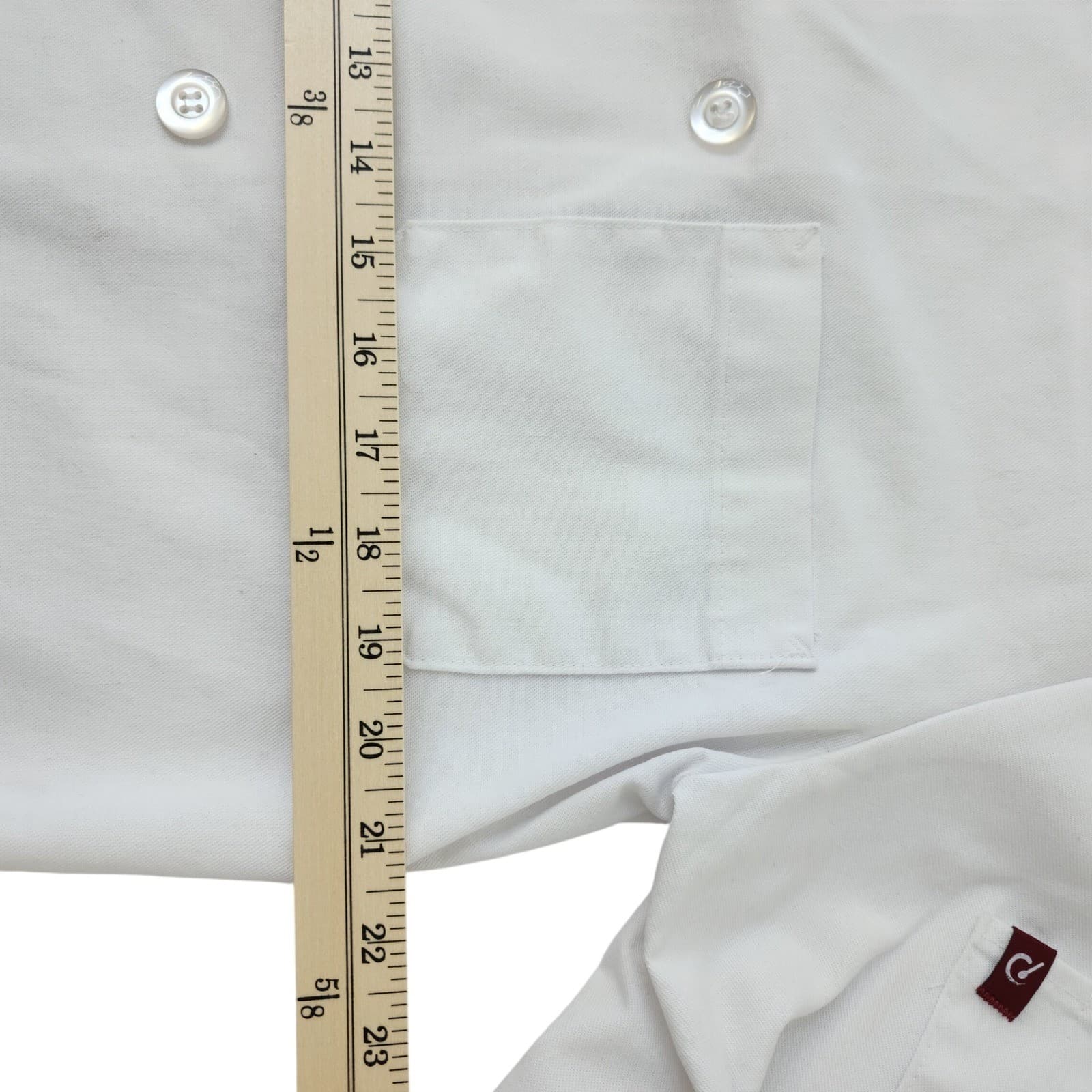 Red Kap White Chef Coat Long Sleeve Double Breasted Cook Jacket Mens Medium M-RG - Thumbnail 6