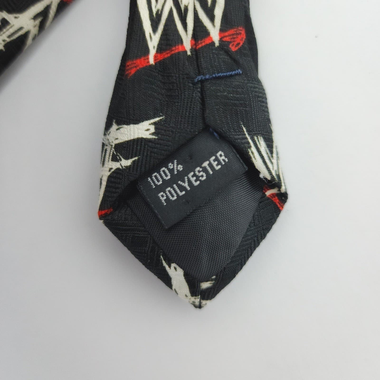 Vintage 1998 Ralph Marlin WWF Attitude Era Necktie Black Wrestling Men's Tie - Thumbnail 5