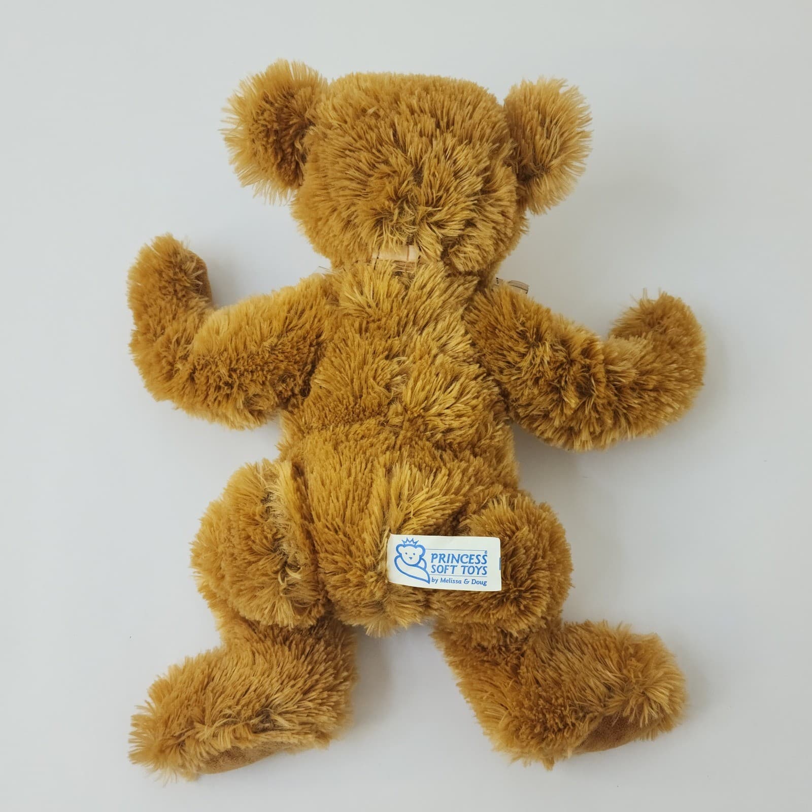 Melissa & Doug Princess Soft Toys Teddy Bear Shaggy Brown Plaid Bow Tie Plush - Thumbnail 5