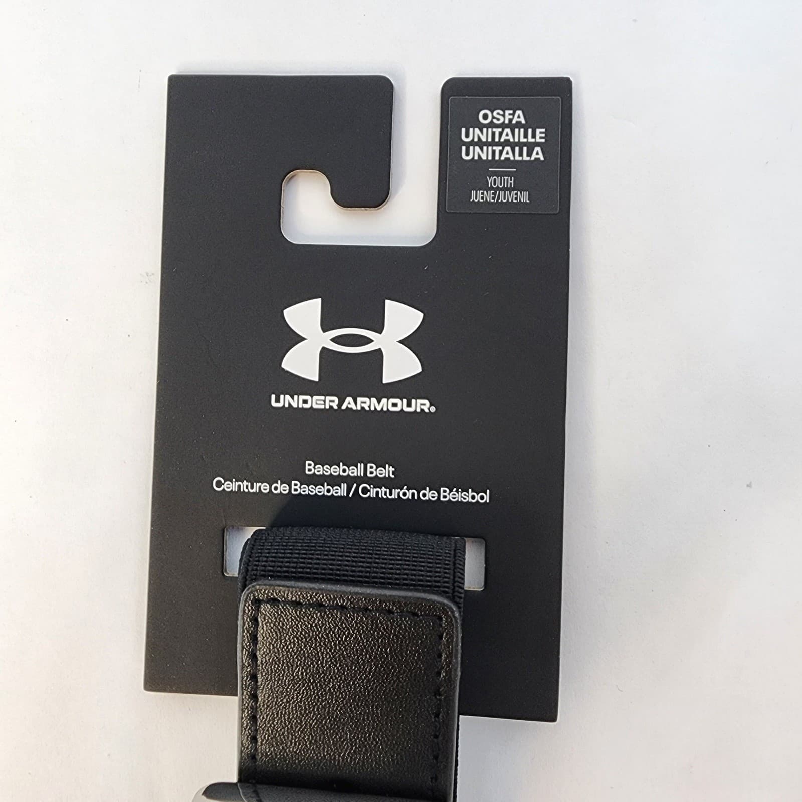 Under Armour Youth Baseball Belt Black Adjustable OSFA Boys 1252085-001 - Thumbnail 2