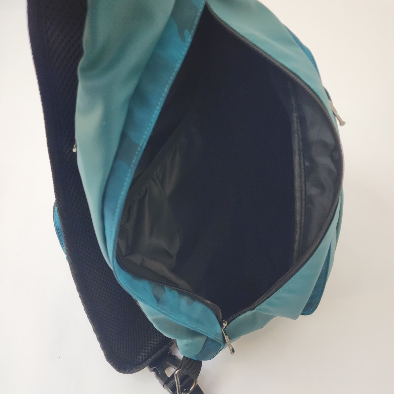 OutdoorMaster Sling Bag Teal Blue Camo Crossbody Backpack Hiking Travel Shoulder - Thumbnail 5