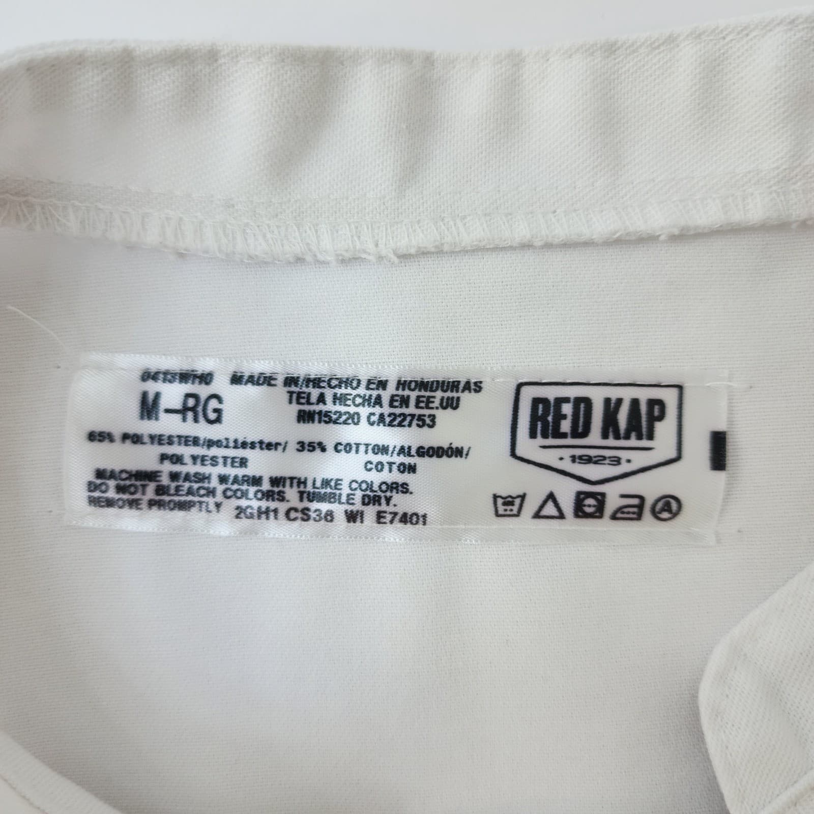 Red Kap White Chef Coat Long Sleeve Double Breasted Cook Jacket Mens Medium M-RG - Thumbnail 3