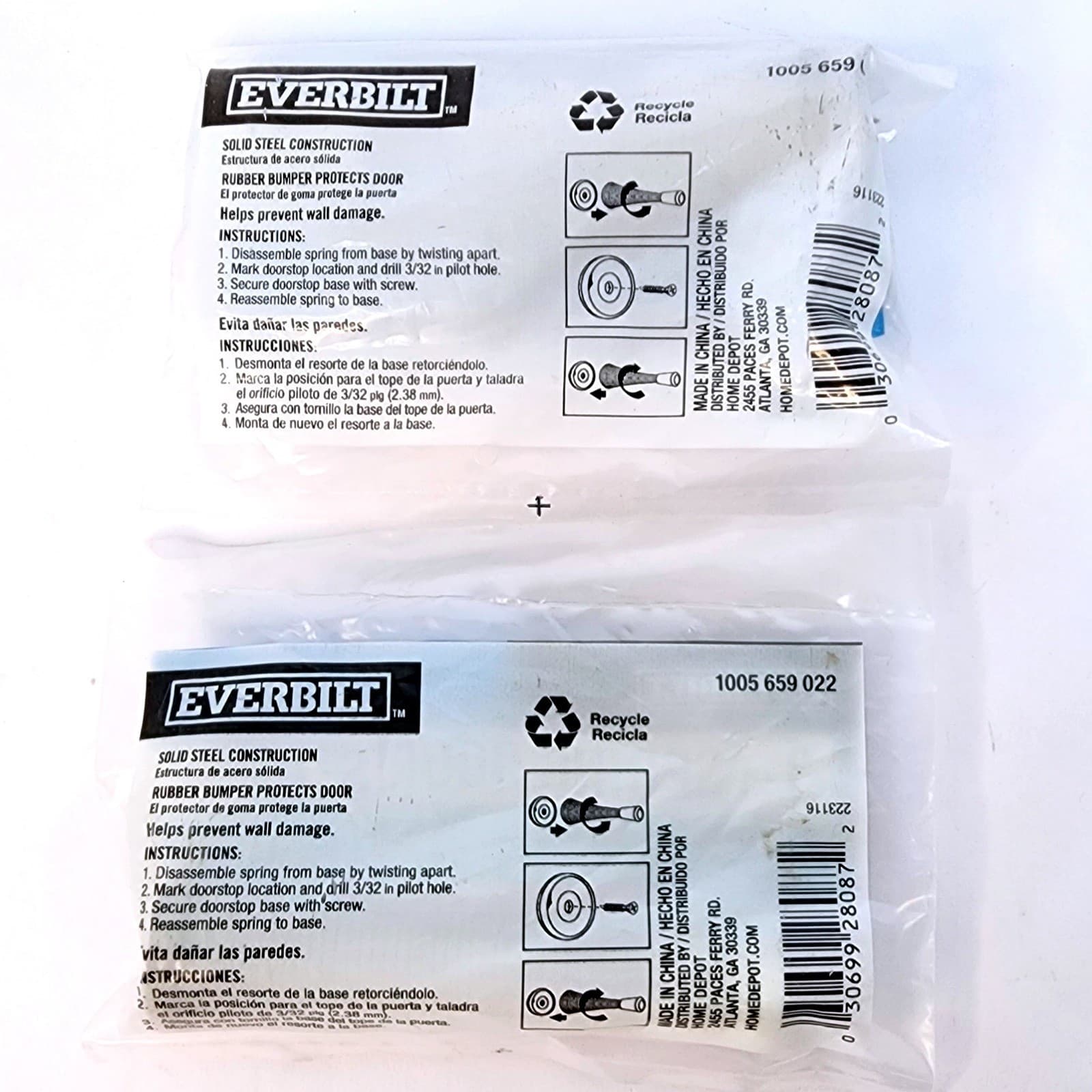 Everbilt 3 in Spring Door Stop Solid Steel Chrome 2 Pack 1005 659 022 - Thumbnail 2